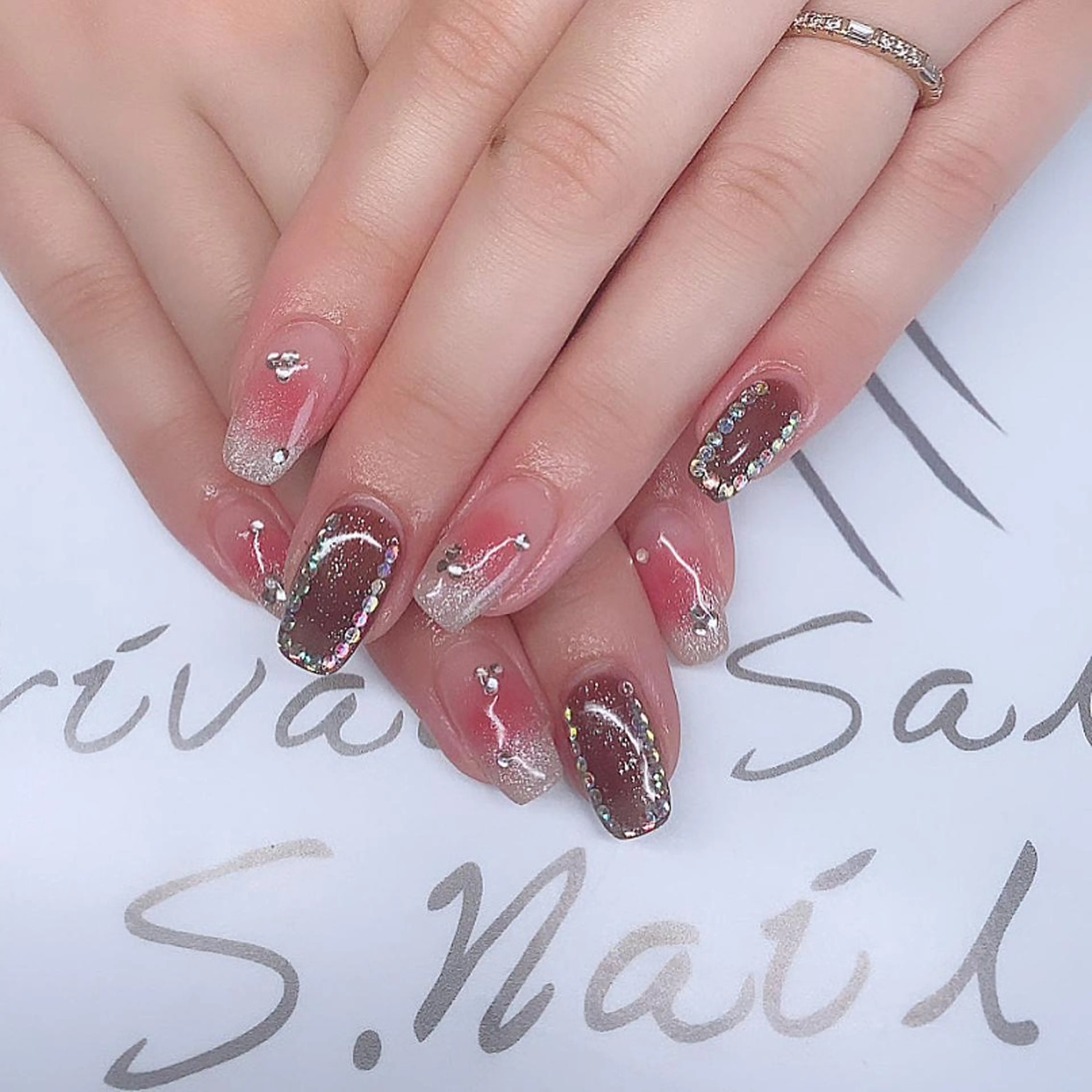 ネイル ハンドネイル 西大分S.Nail 𓏲⋆🪸.⋆⸜🫧のネイルデザイン