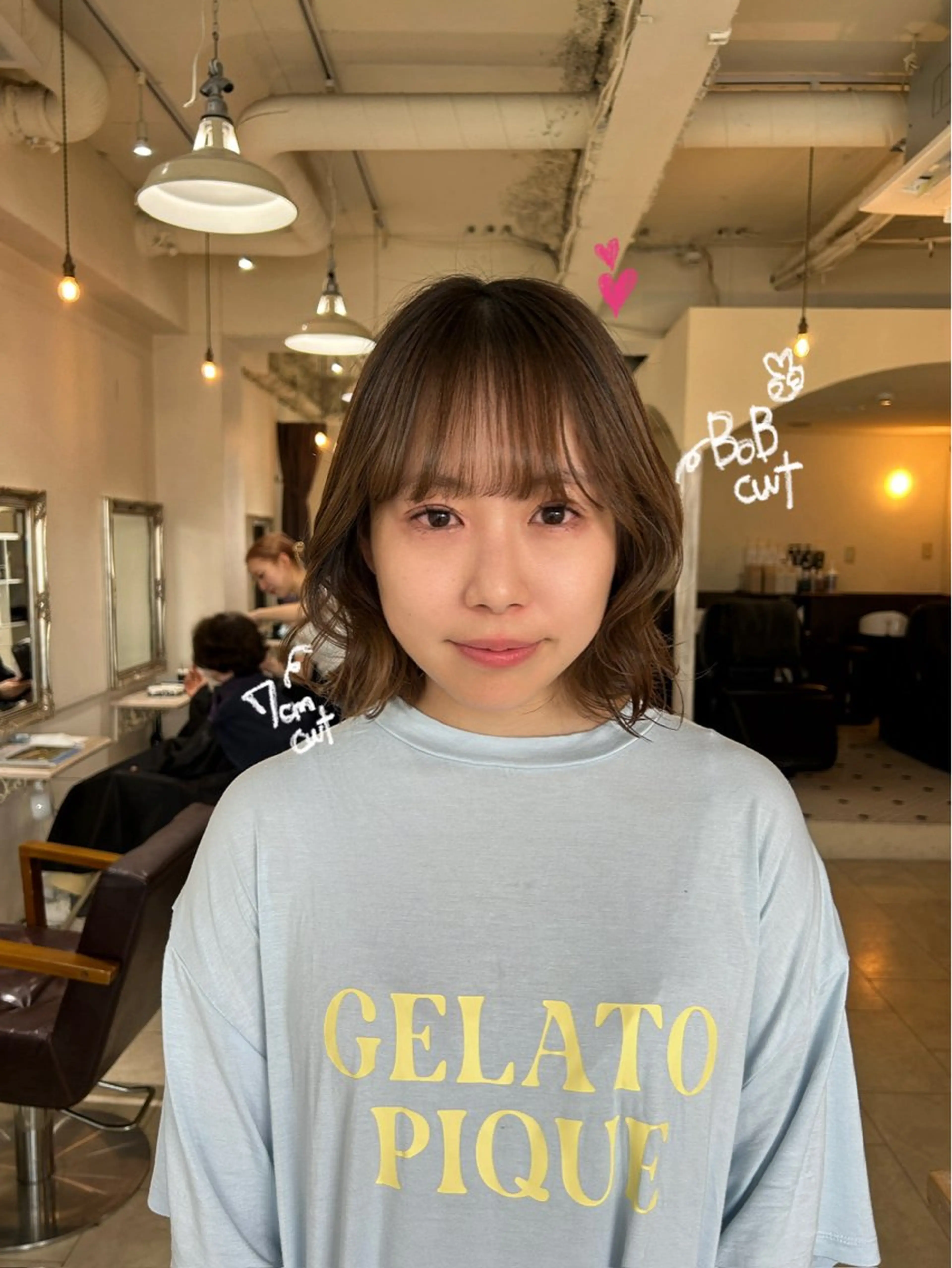 ミディアム カット Maho/海外 レイヤー/ハッシュのヘアスタイル