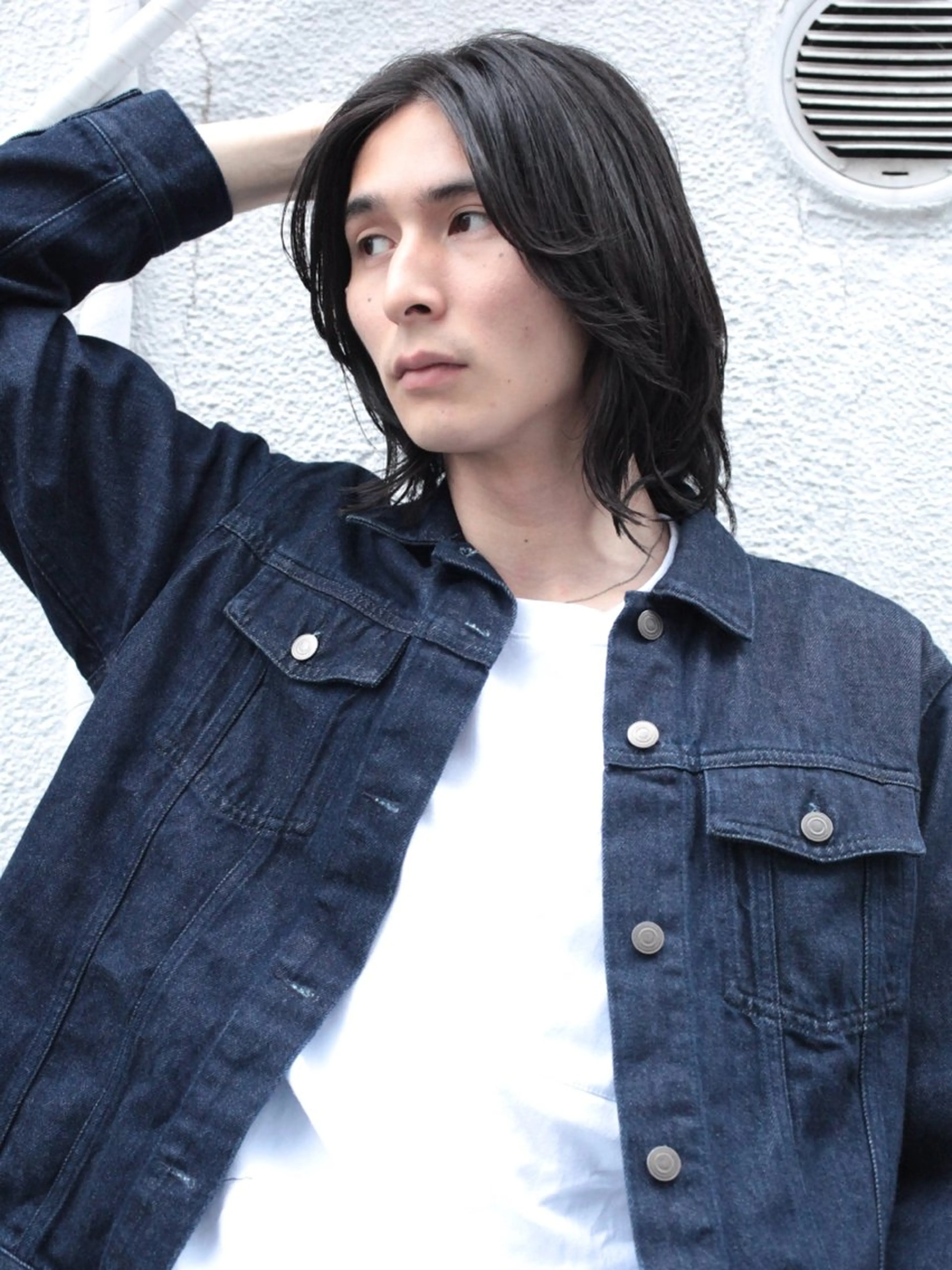 セミロング メンズ センターパート メンズウルフカット ウルフカット ryuei /原宿のヘアスタイル