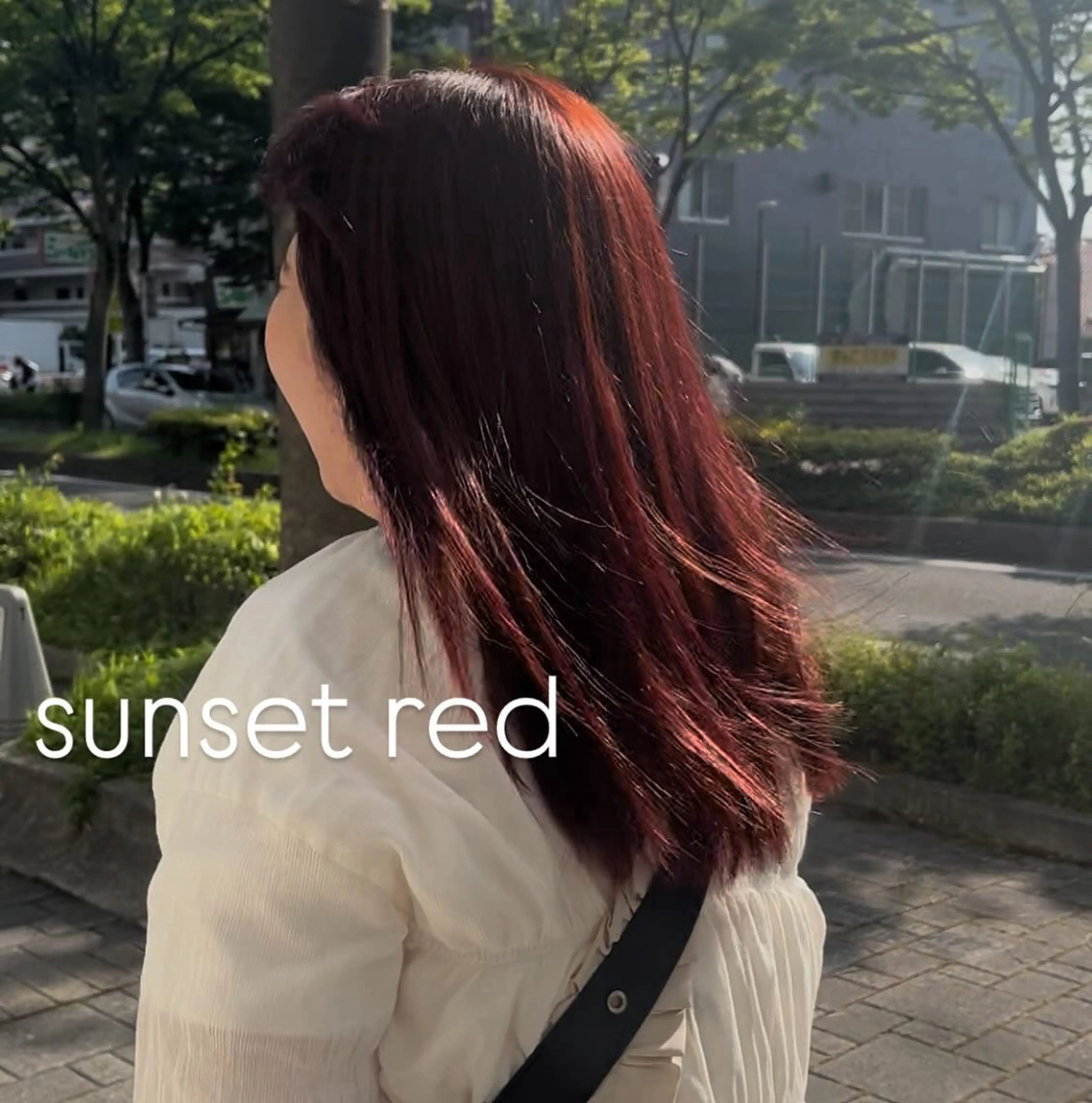 ロング ヘアカラー 似合わせカット暖色 カラーhiyonaのヘアスタイル