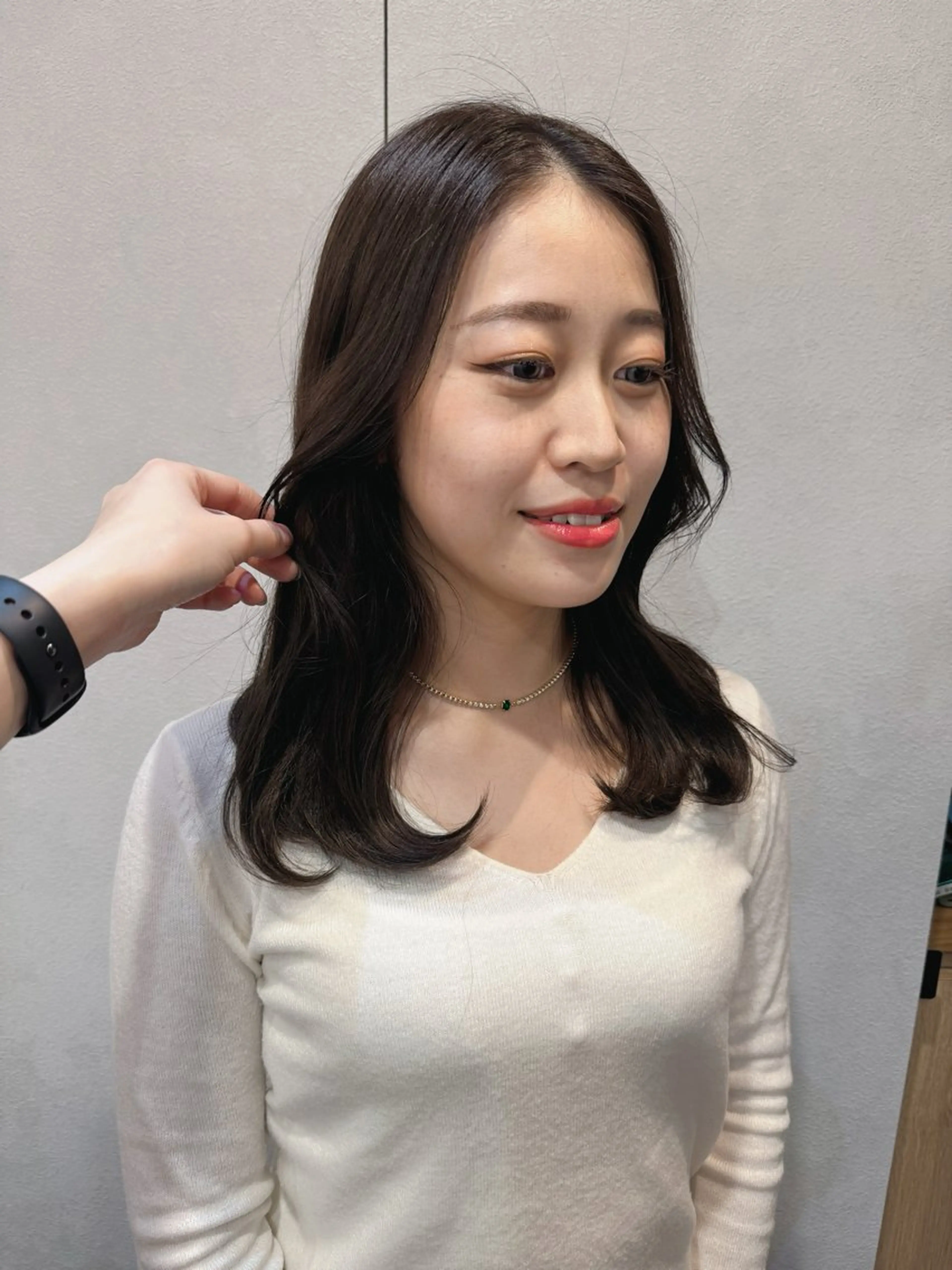 セミロング カラー 透明感カラー グレージュ 似合わせカット トリートメント 吉祥寺プルエクステ 🌟Hiraiのヘアスタイル