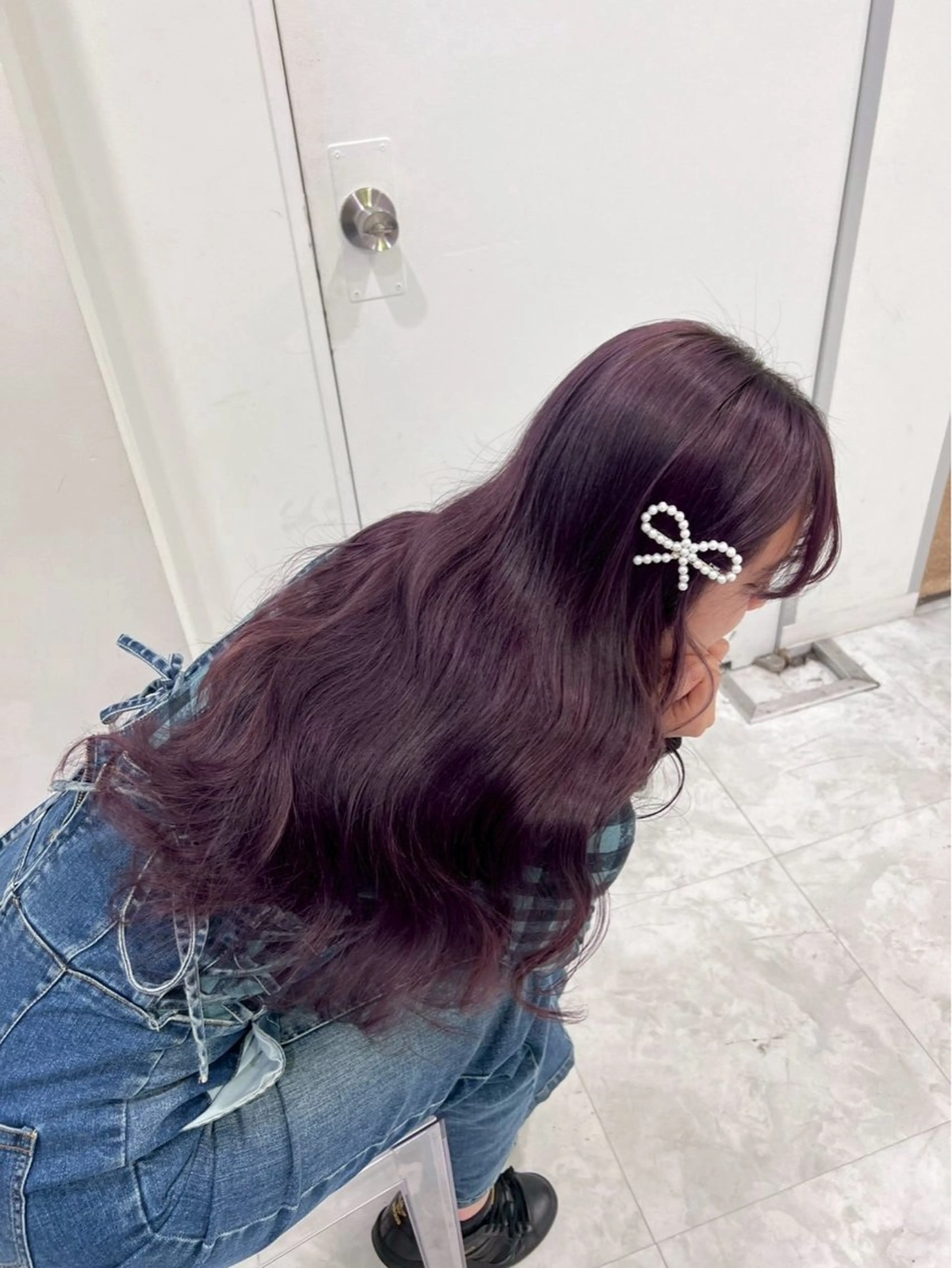 【🎀暖色ラベンダーにしたい方💜】ブリーチなしWカラー➕オリジナルトリートメント➕炭酸泉spa🍇🤍¥6,600〜の写真