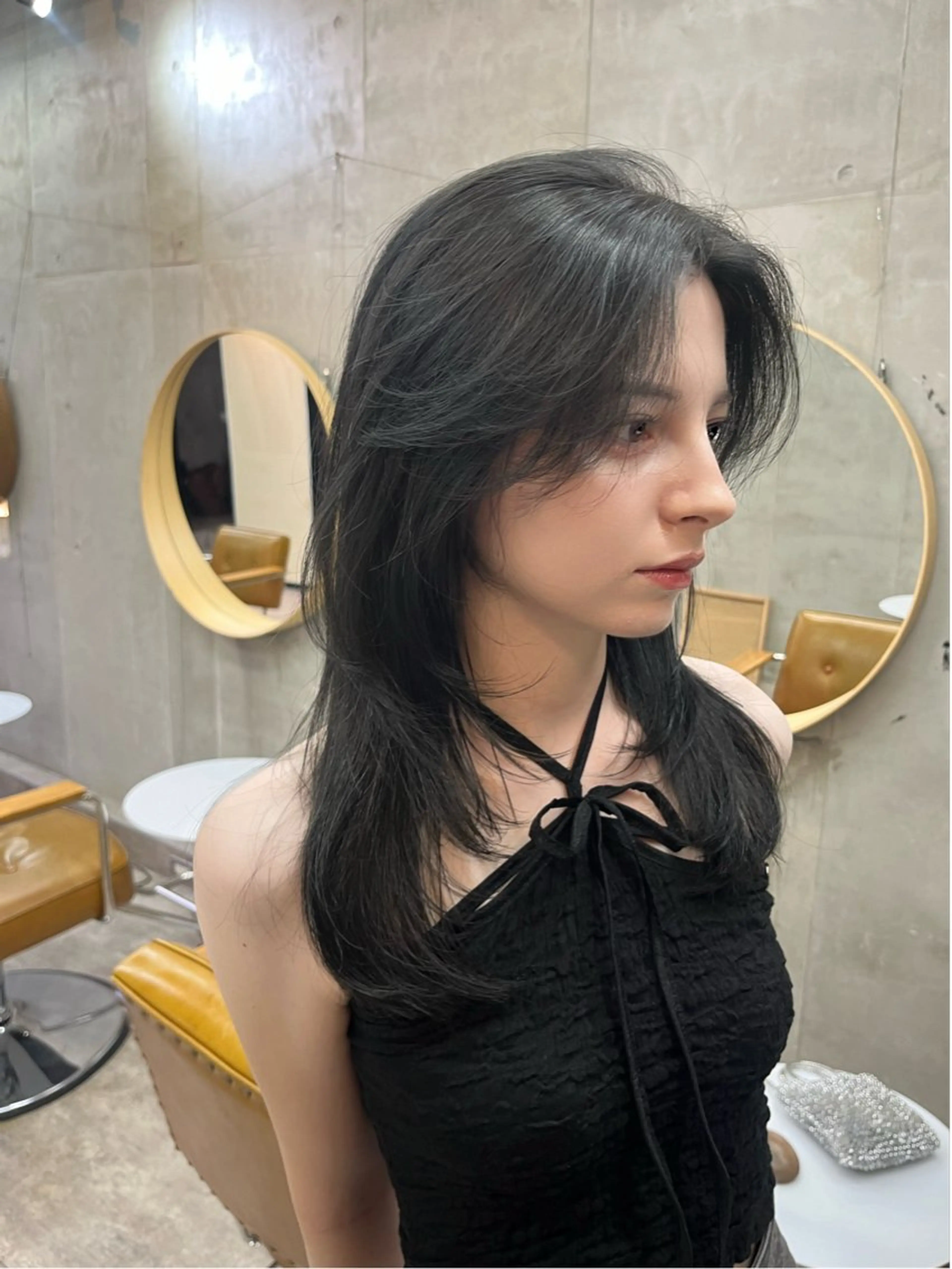 セミロング カラー ベージュカラー ブリーチ ケアブリーチ 透明感カラー ダブルカラー カット 🤎𝐌𝐚𝐨⌇ お悩み解決美容師🤎のヘアスタイル