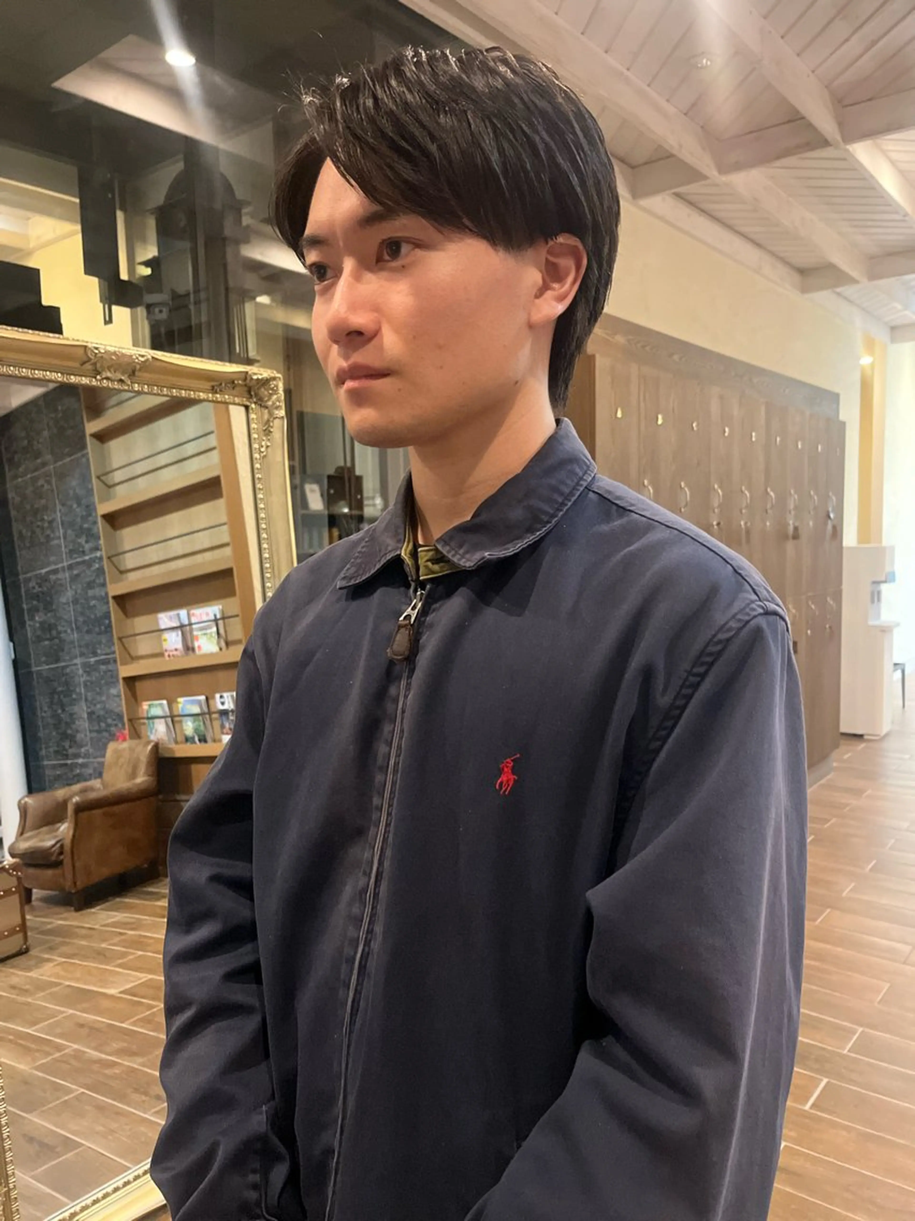 メンズ カット 酸性ストレート/ 暖色カラー/ココネのヘアスタイル