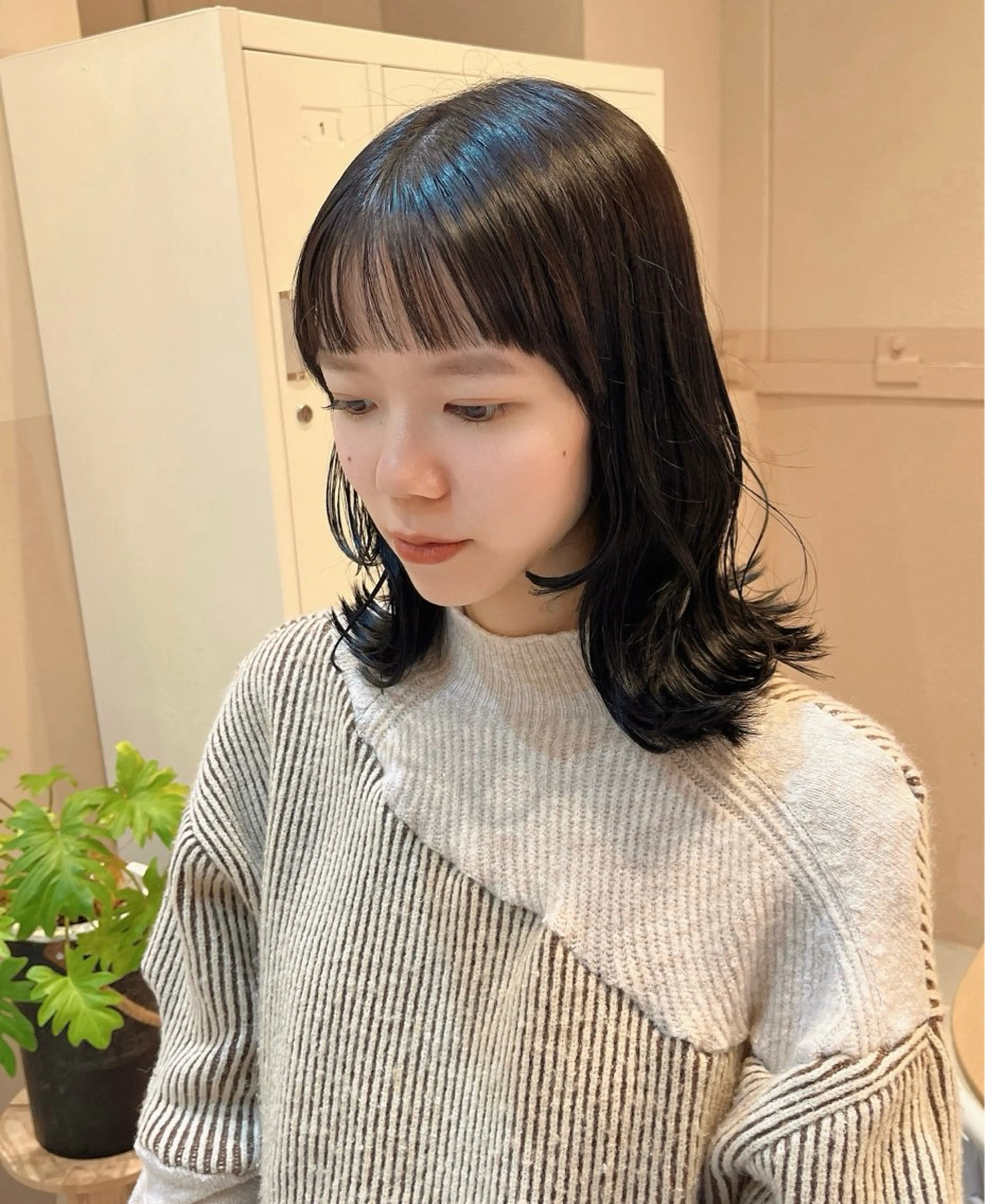 セミロング カット トリートメント 鹿毛 裕一郎のヘアスタイル