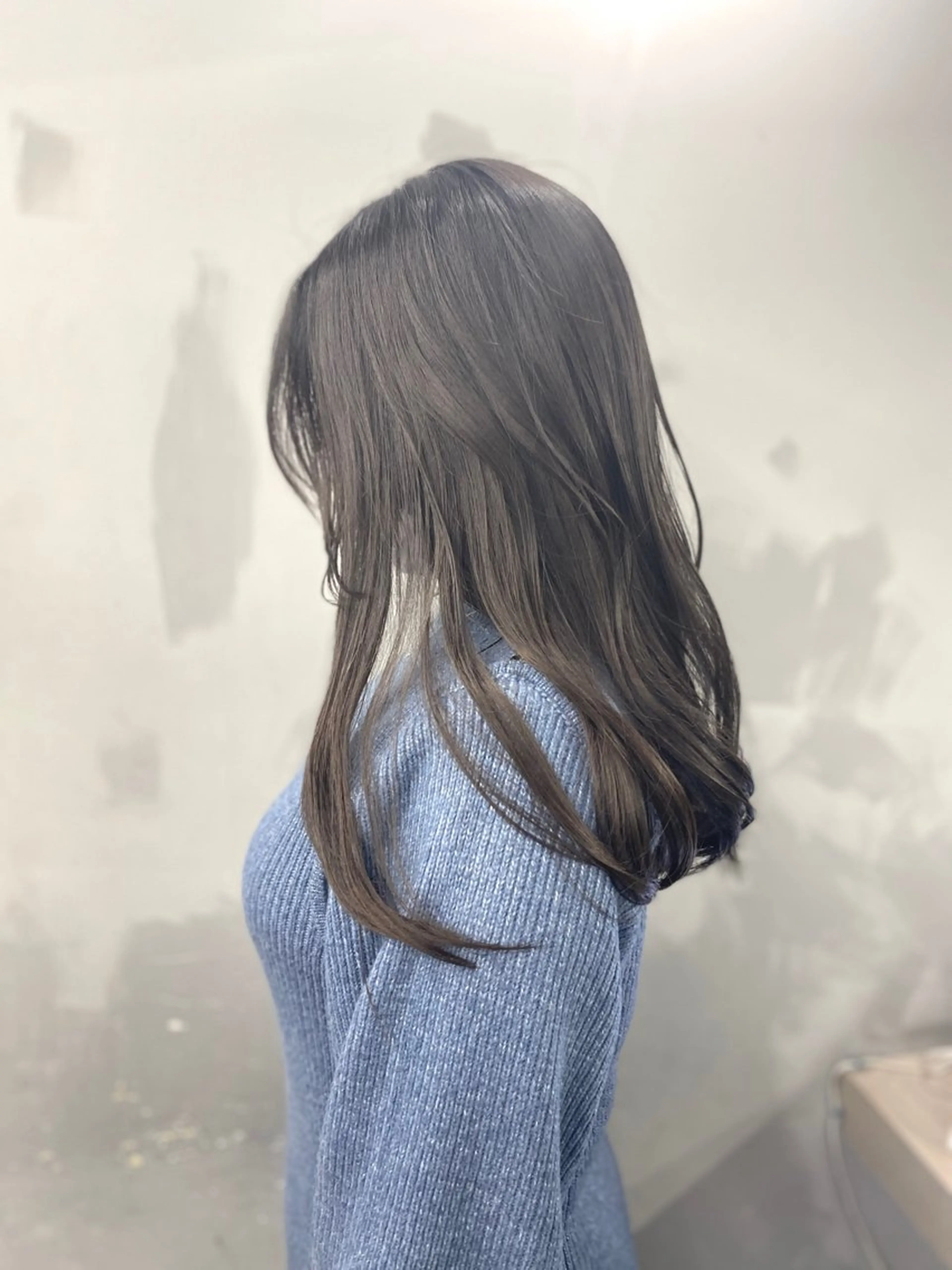 ロング ハイライト 髪質改善 韓国風ヘア レイヤーカット 縮毛矯正 カット ヘアカラー トリートメント opus 店長大和 レイヤー/赤み消しのヘアスタイル