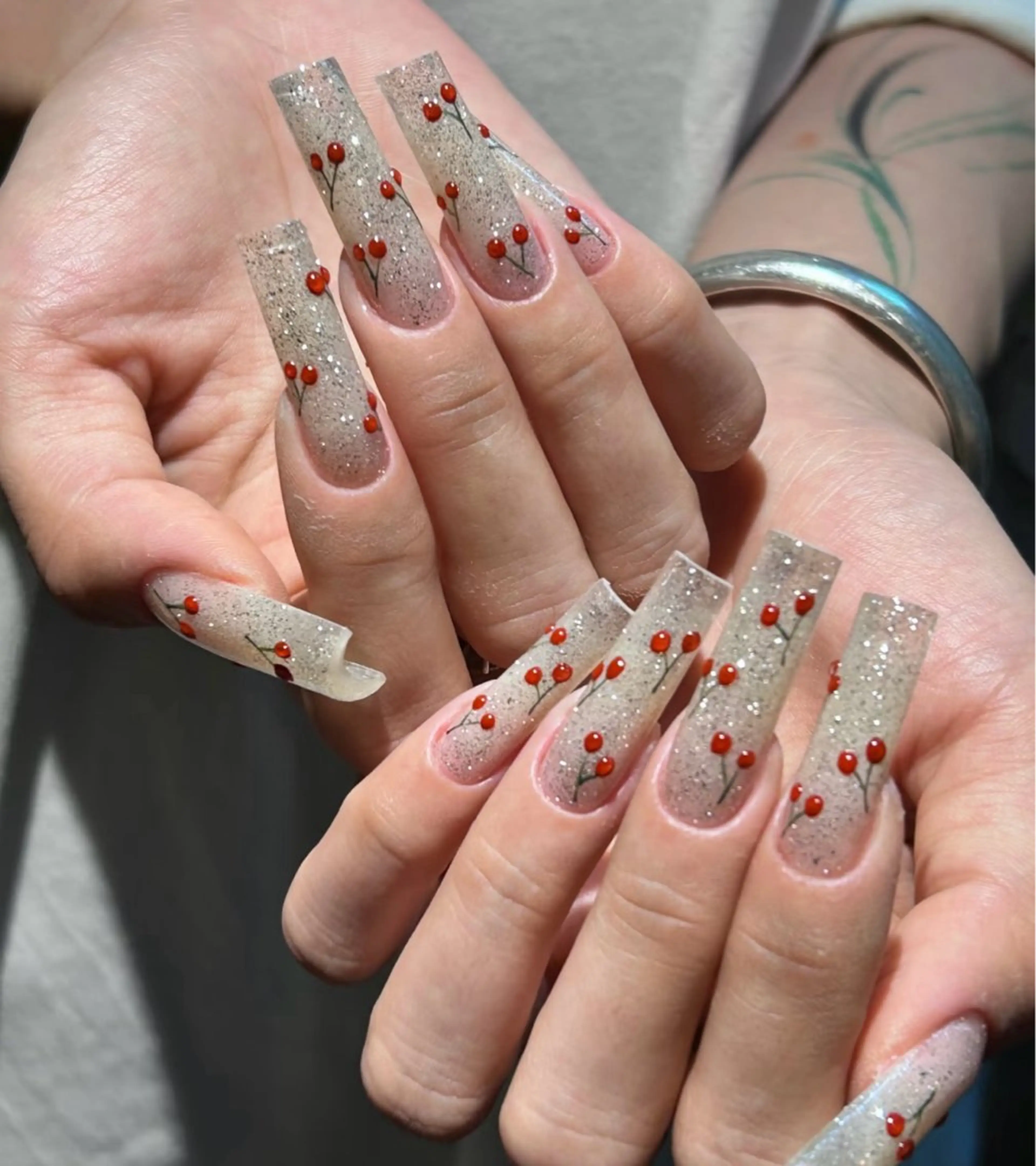 180分チップ+ジェル長さだし持ち込みデザインの写真