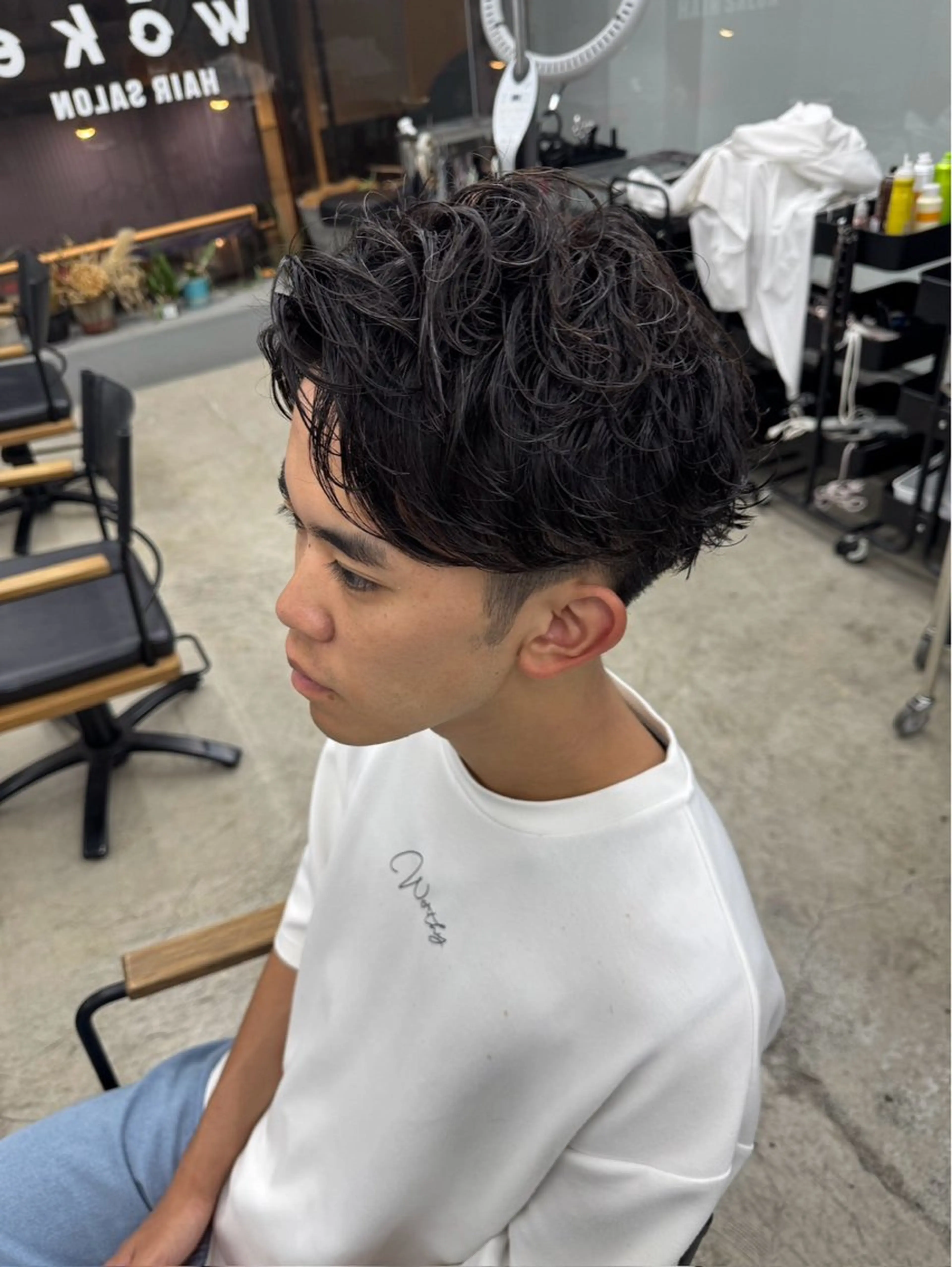ショート パーマ メンズ メンズ専門サロン wokeのヘアスタイル