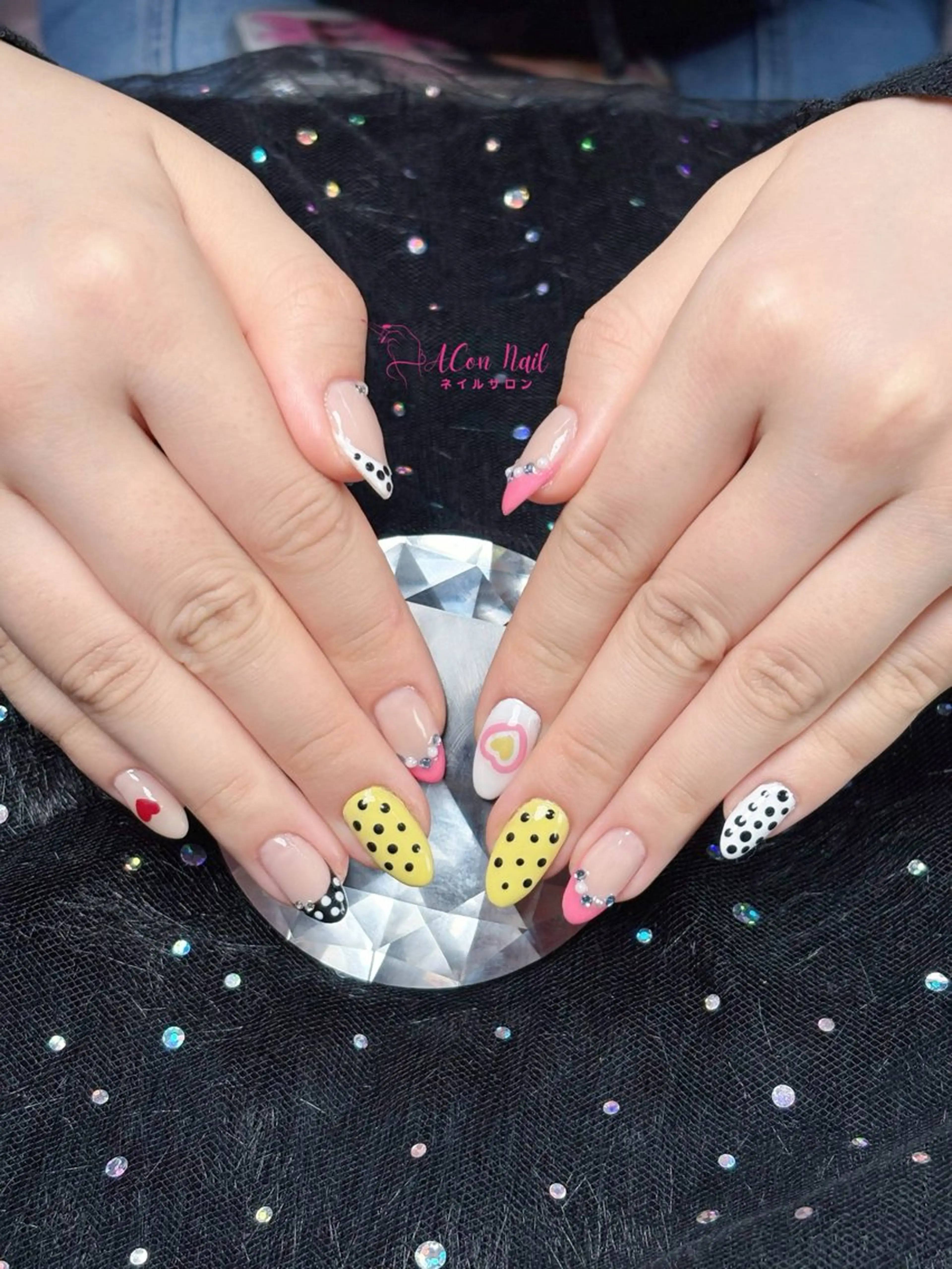 ネイル 桜ネイル 長さ出し フラワーネイル フレンチネイル ジェルネイル ハンドネイル AConNailSalon所属・ACon NailSalonのネイルデザイン