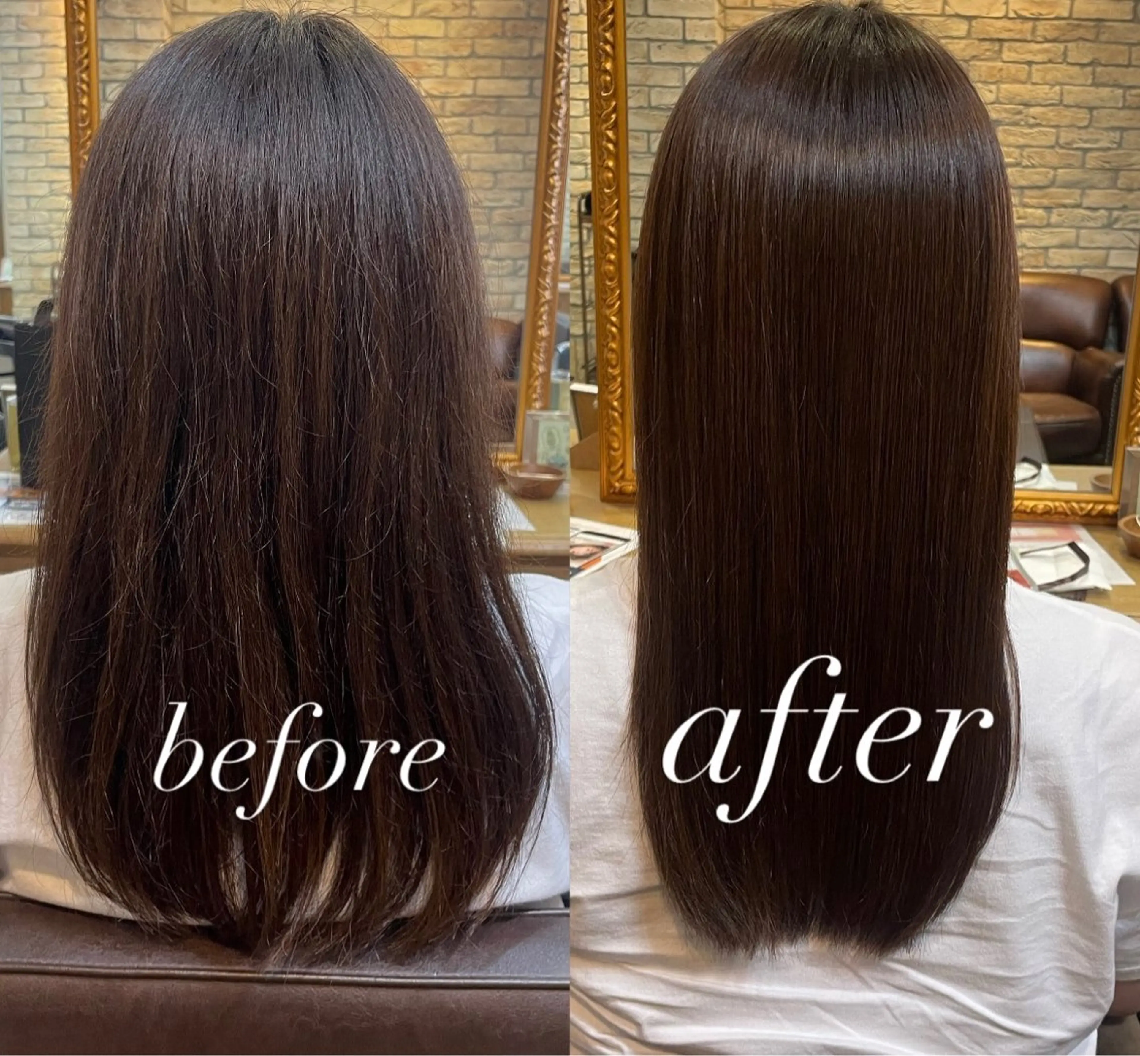 ミディアム カット ヘアカラー 縮毛矯正 トリートメント 髪質改善特化🫧韓国 🇰🇷amiruのヘアスタイル