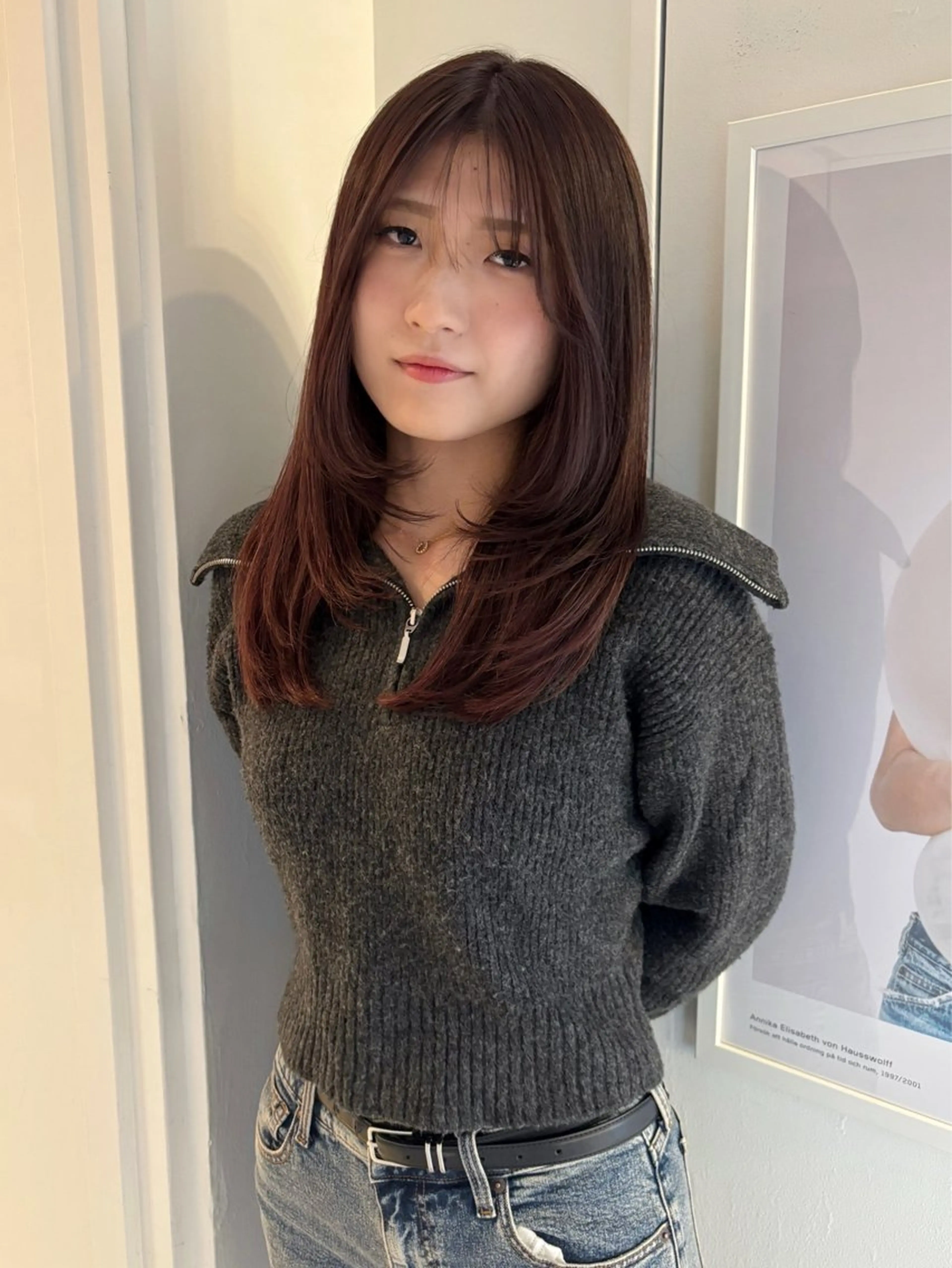 セミロング カラー カット ヘアカラー riria/ボブ /透明感カラー🎀のヘアスタイル