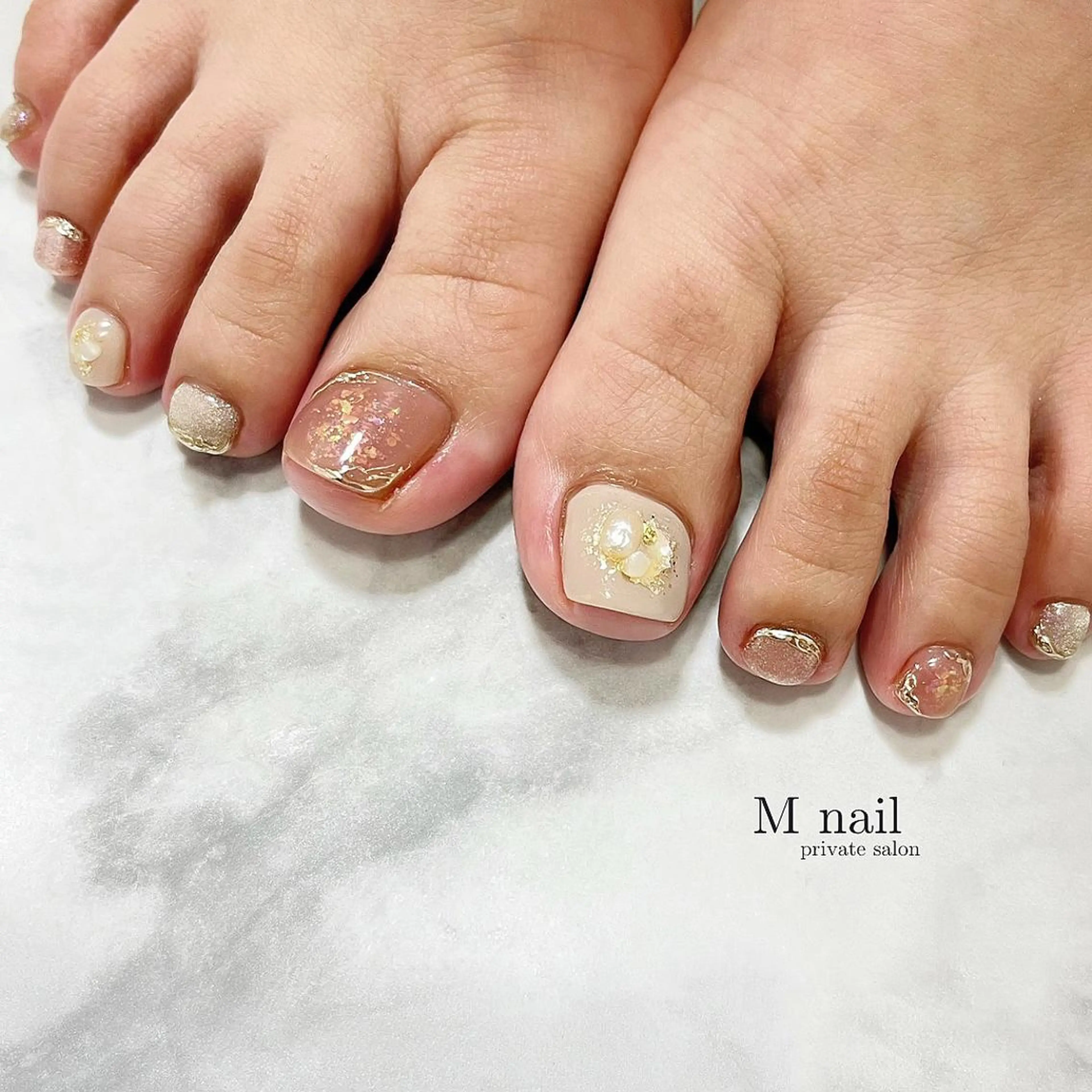 ネイル 持ち込み フットネイル M　nail所属・M nailのネイルデザイン