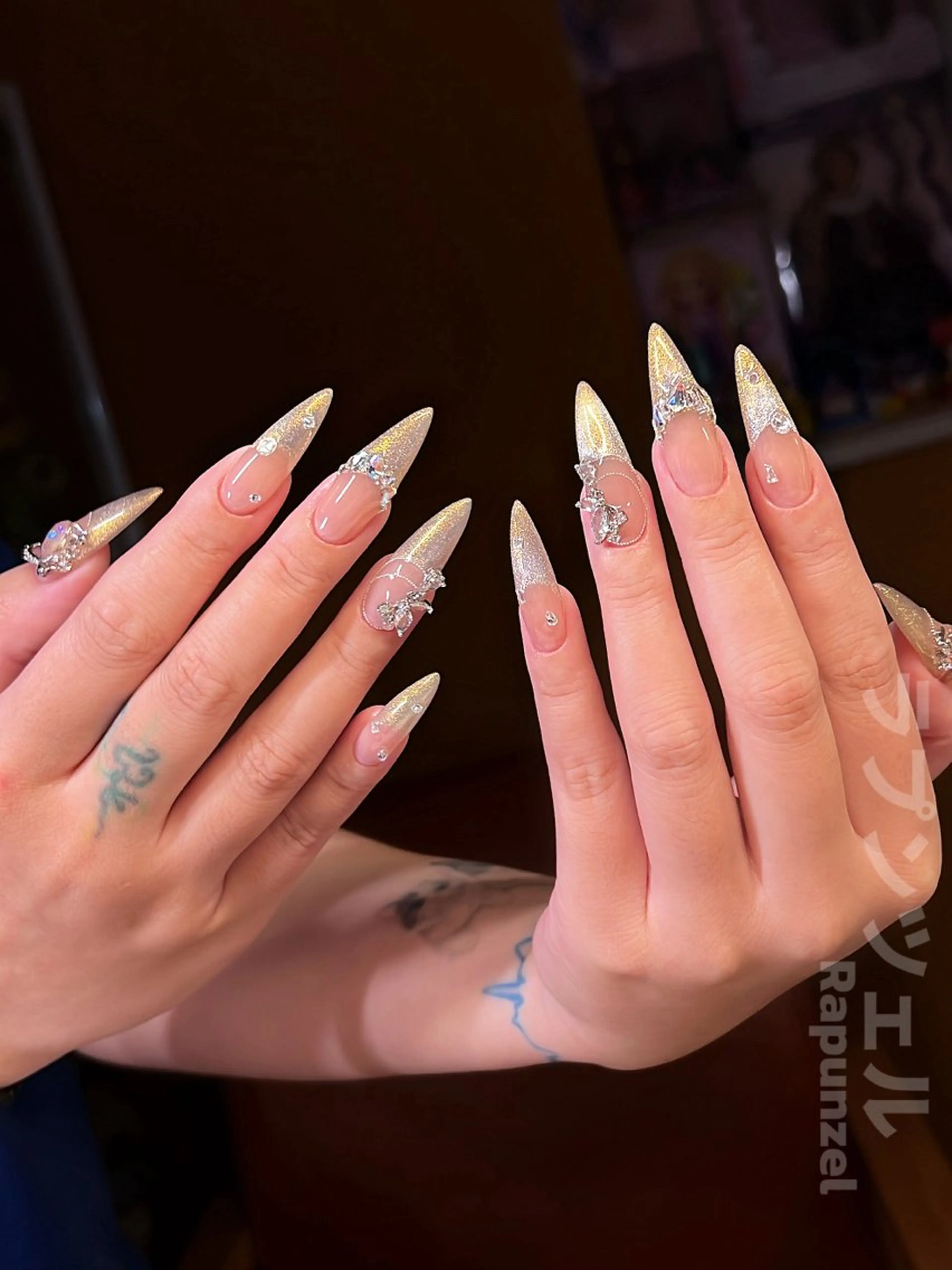 メンズ ネイル アートネイル フレンチネイル ジェルネイル キラキラネイル パラジェル ハンドネイル Bloom スカルプ専門店のネイルデザイン