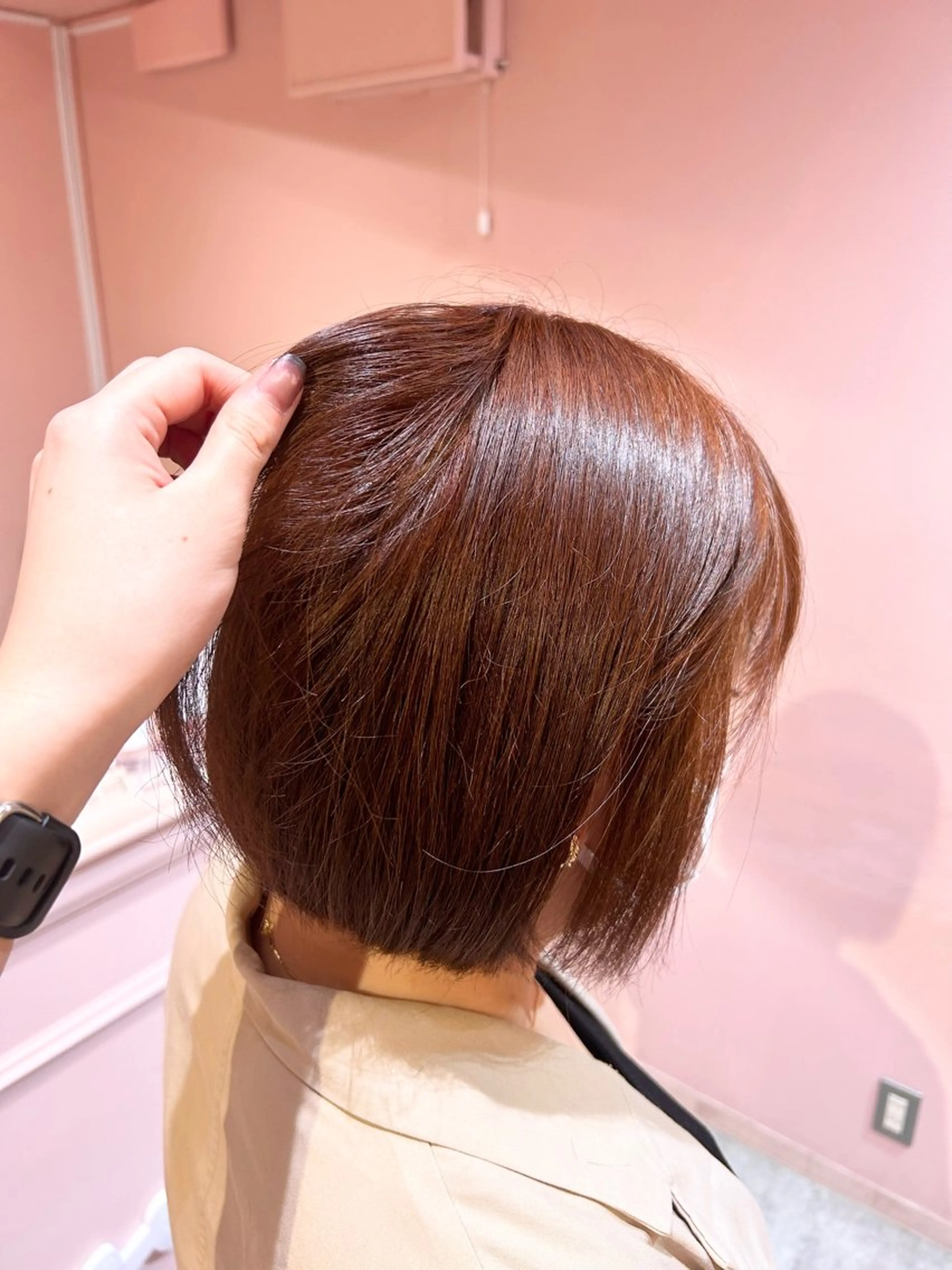 ショート カラー ブリーチ ダブルカラー ブリーチなしカラー オレンジ 🐰🎀艶髪特化 yuzuka🎀🐰のヘアスタイル