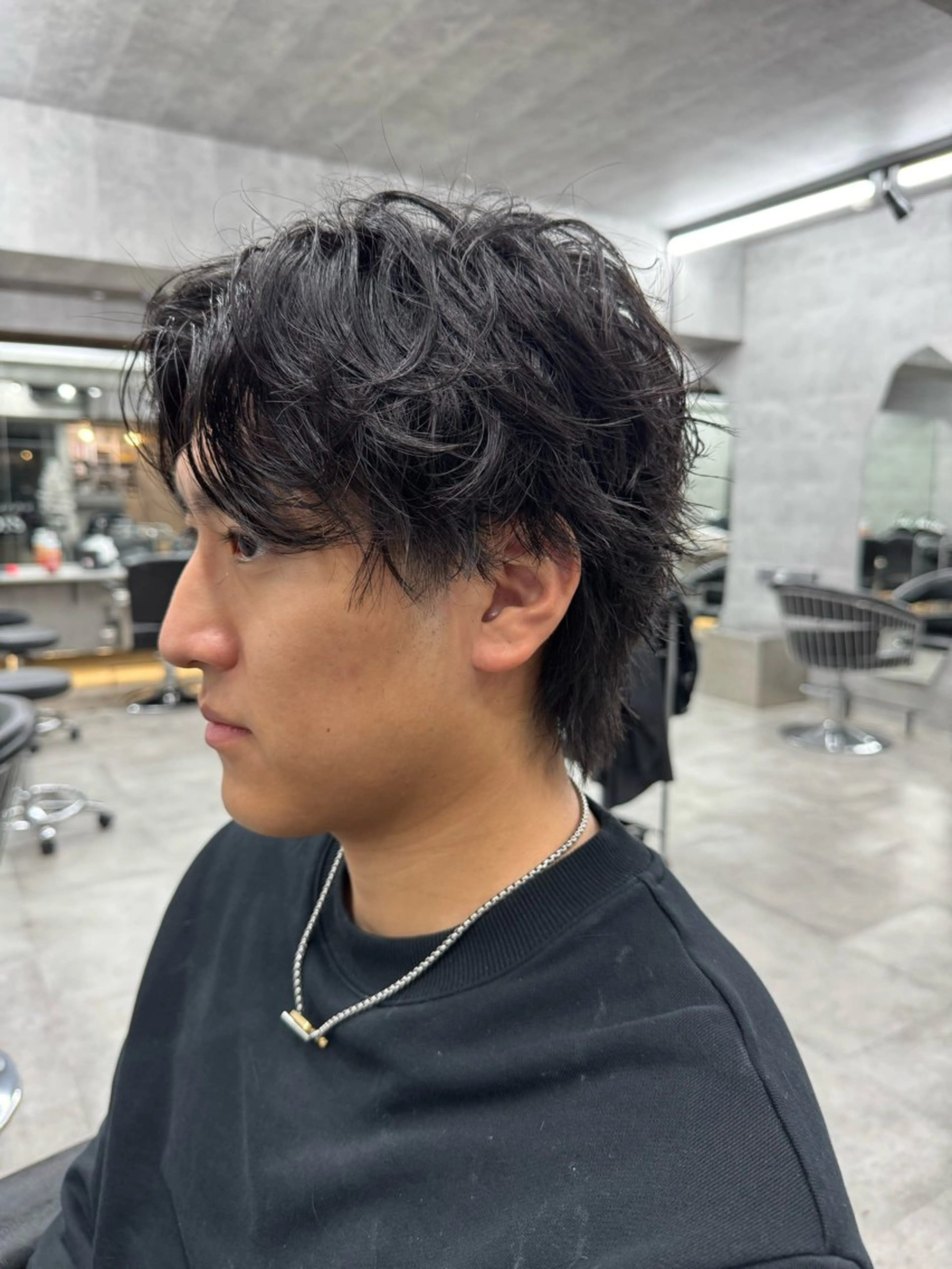 パーマ メンズ カット パーマ You/透明感カラー レイヤーカット/ボブのヘアスタイル