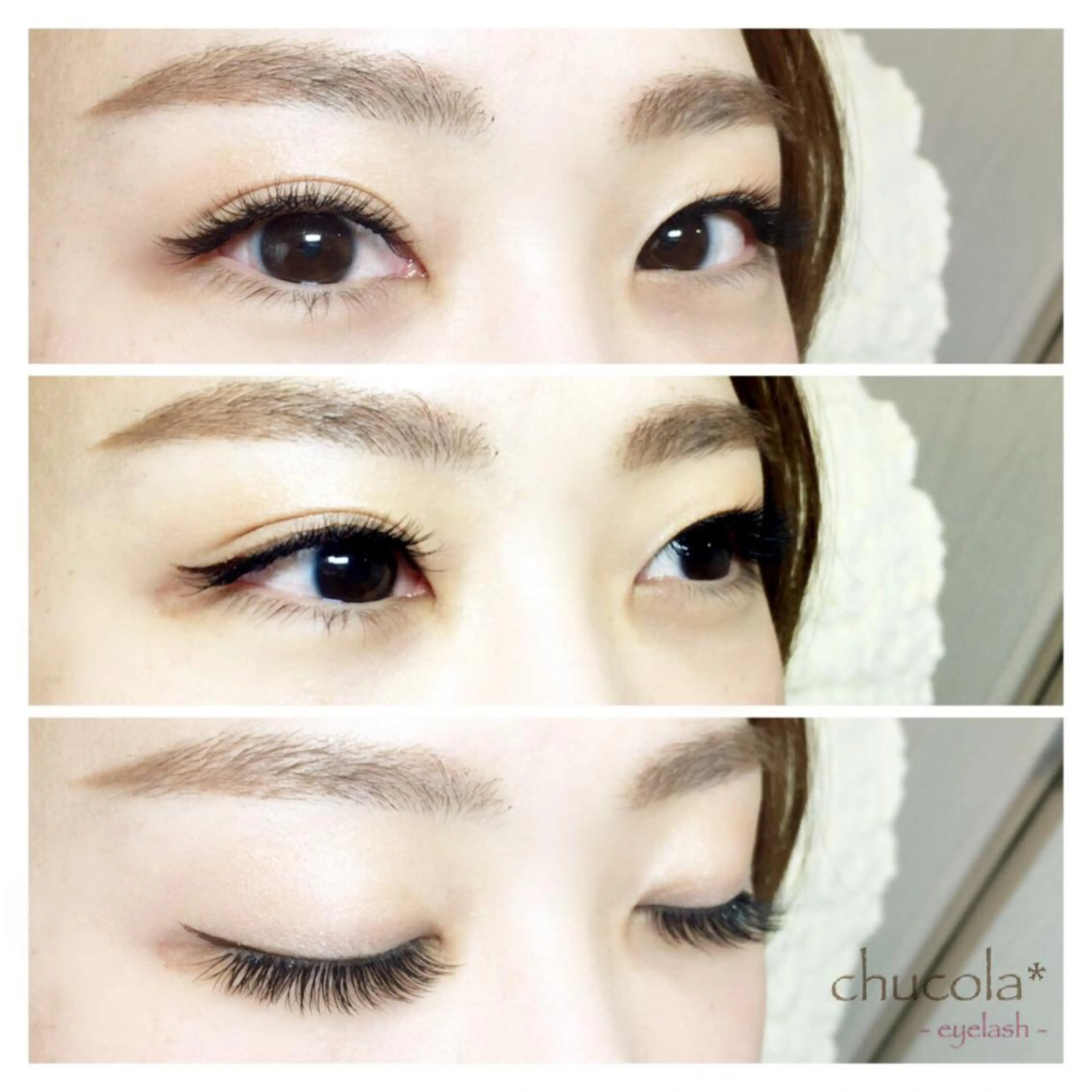 マツエク・マツパ フラットラッシュ 目尻長め セーブル マツエク chucola *のマツエク・マツパデザイン