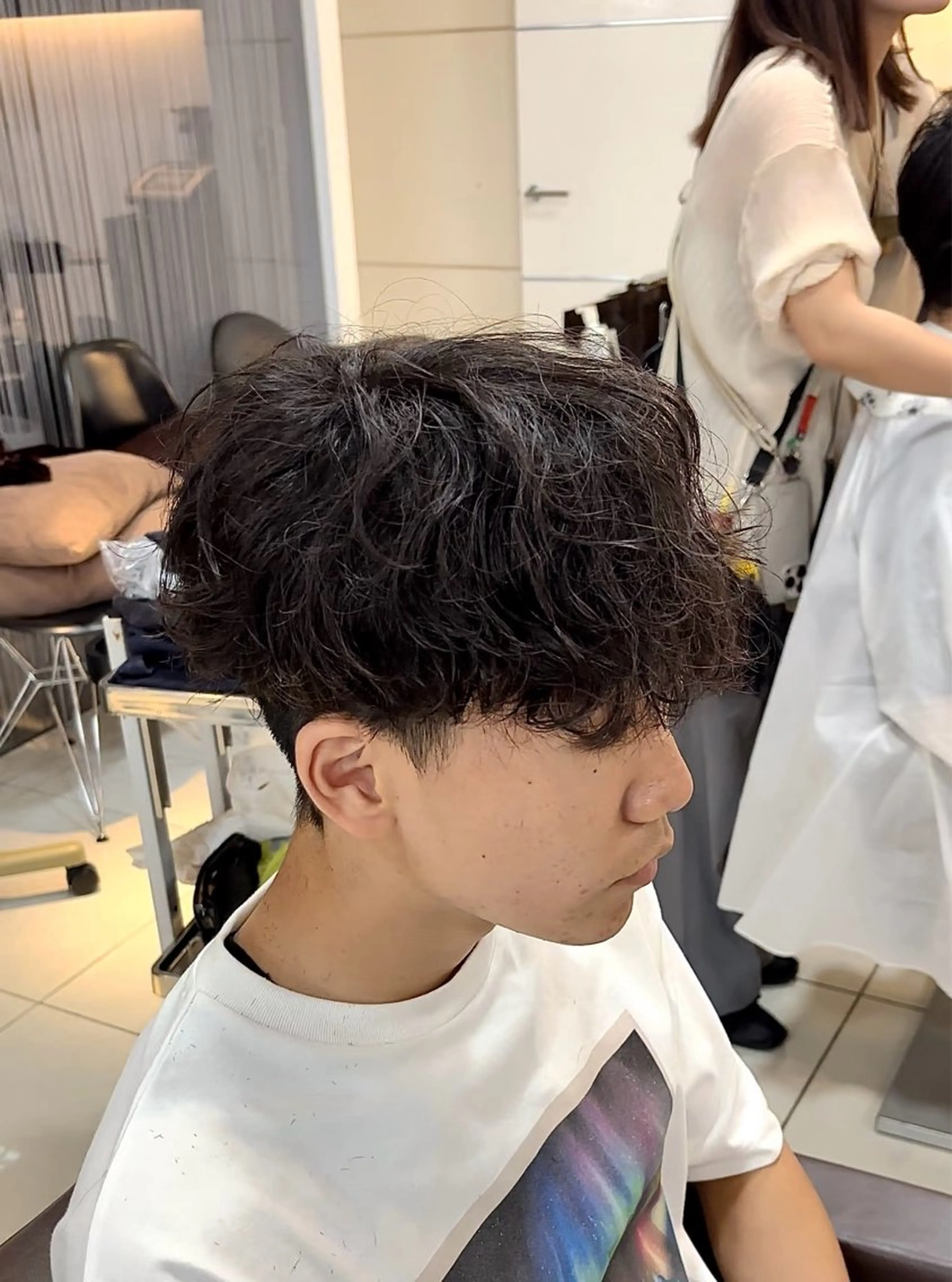 ショート パーマ メンズ カット パーマ 静岡/草薙パーマ メンズバレイヤージュのヘアスタイル