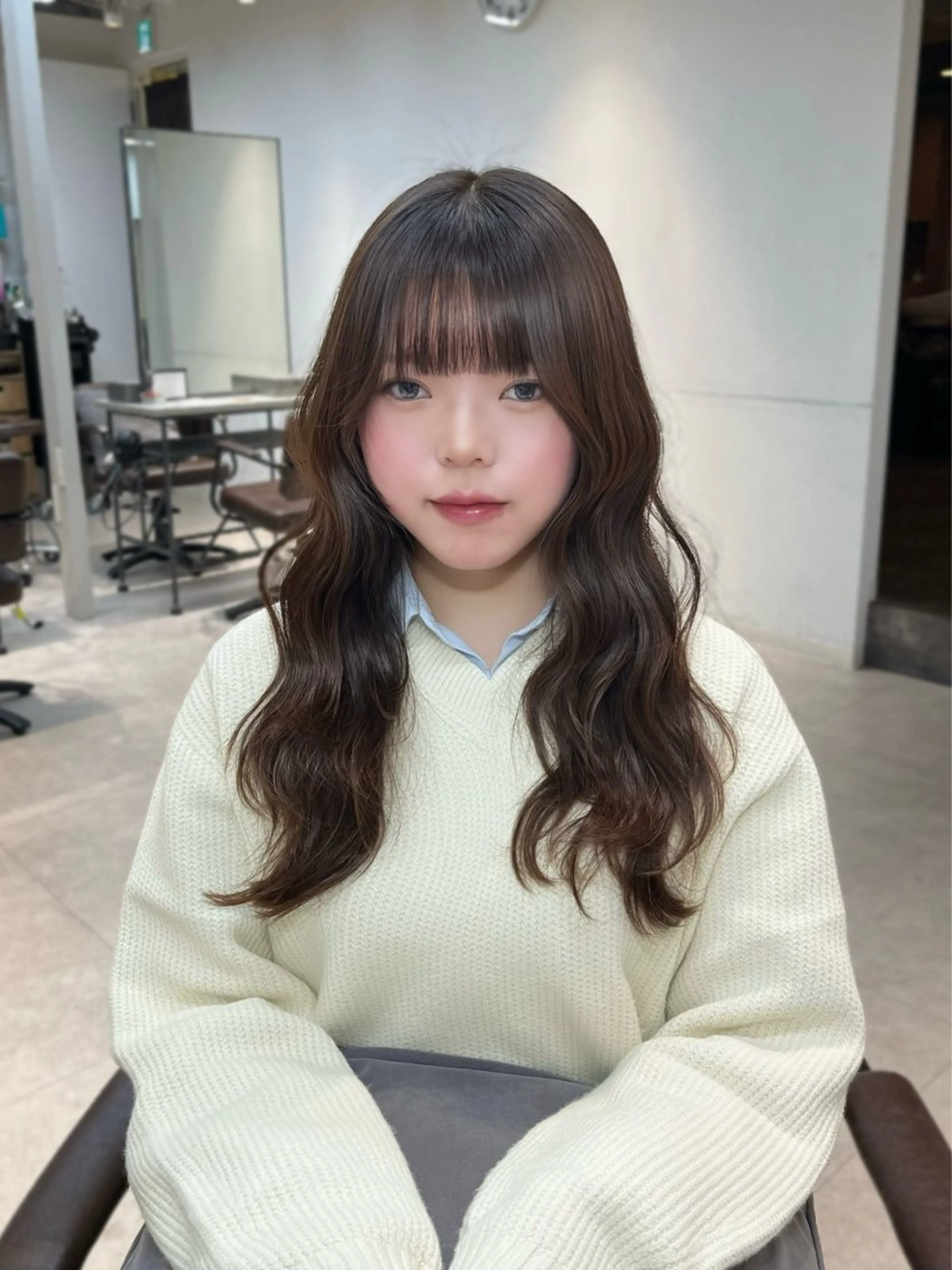 カラー ヘアアレンジ カット ヘアカラー 似合わせ顔まわり カット💛森尾真由美のヘアスタイル