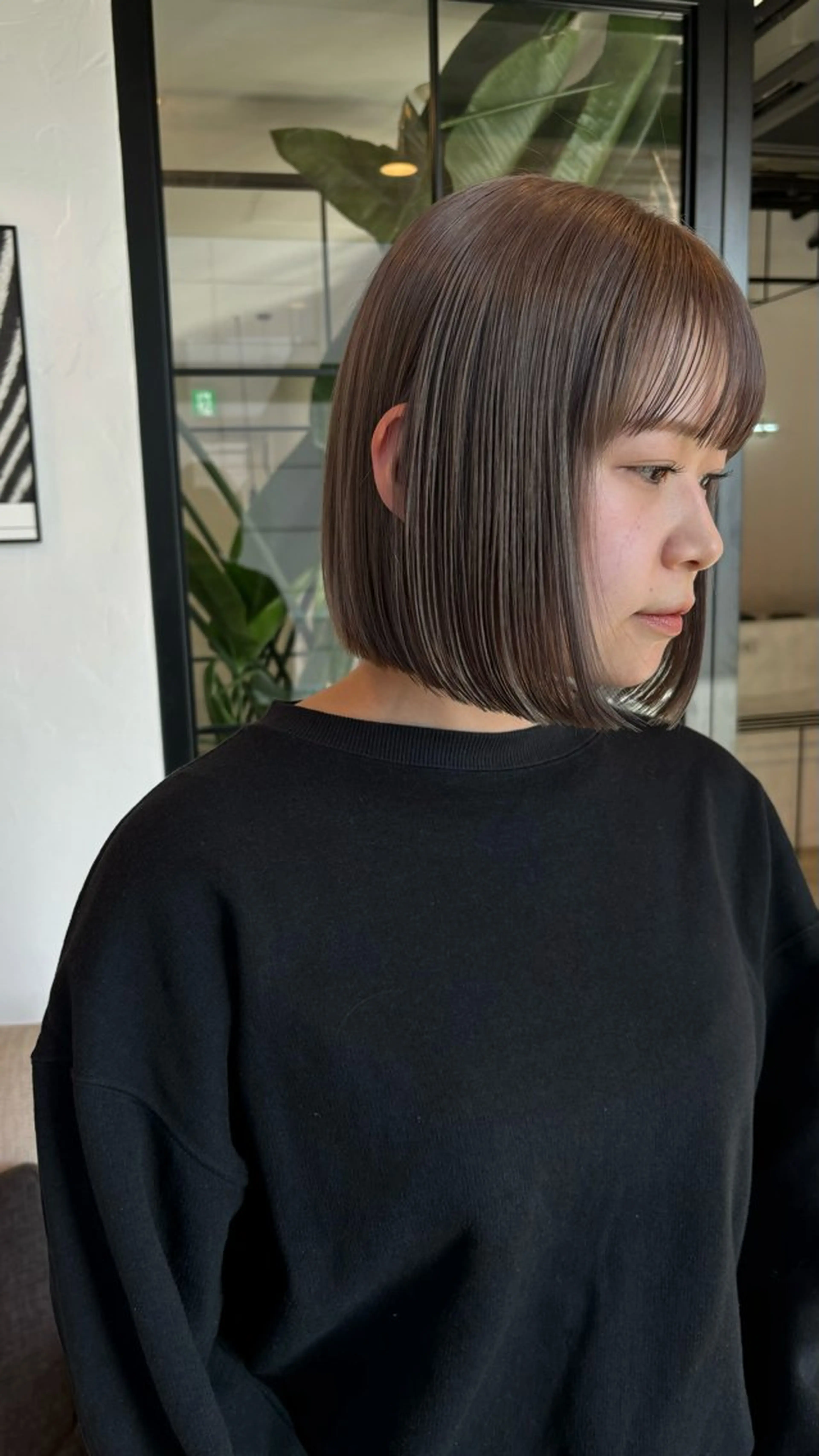 ミディアム カラー カット ヘアカラー トリートメント 柔らかベージュ🩰/ 新潟駅/くるみのヘアスタイル