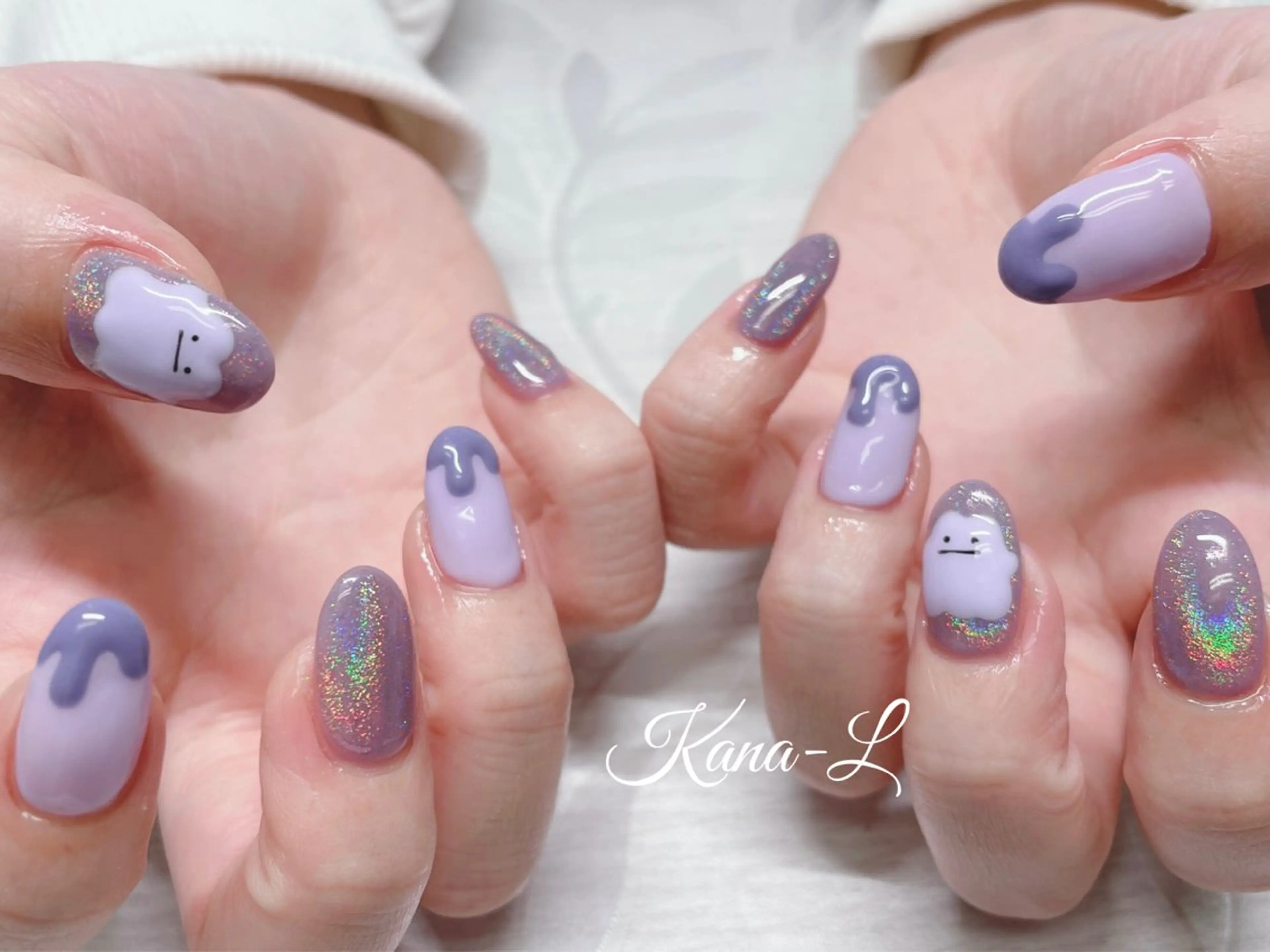 ネイル ジェルネイル ミラーネイル ニュアンスネイル パラジェル 芦辺 香奈のネイルデザイン