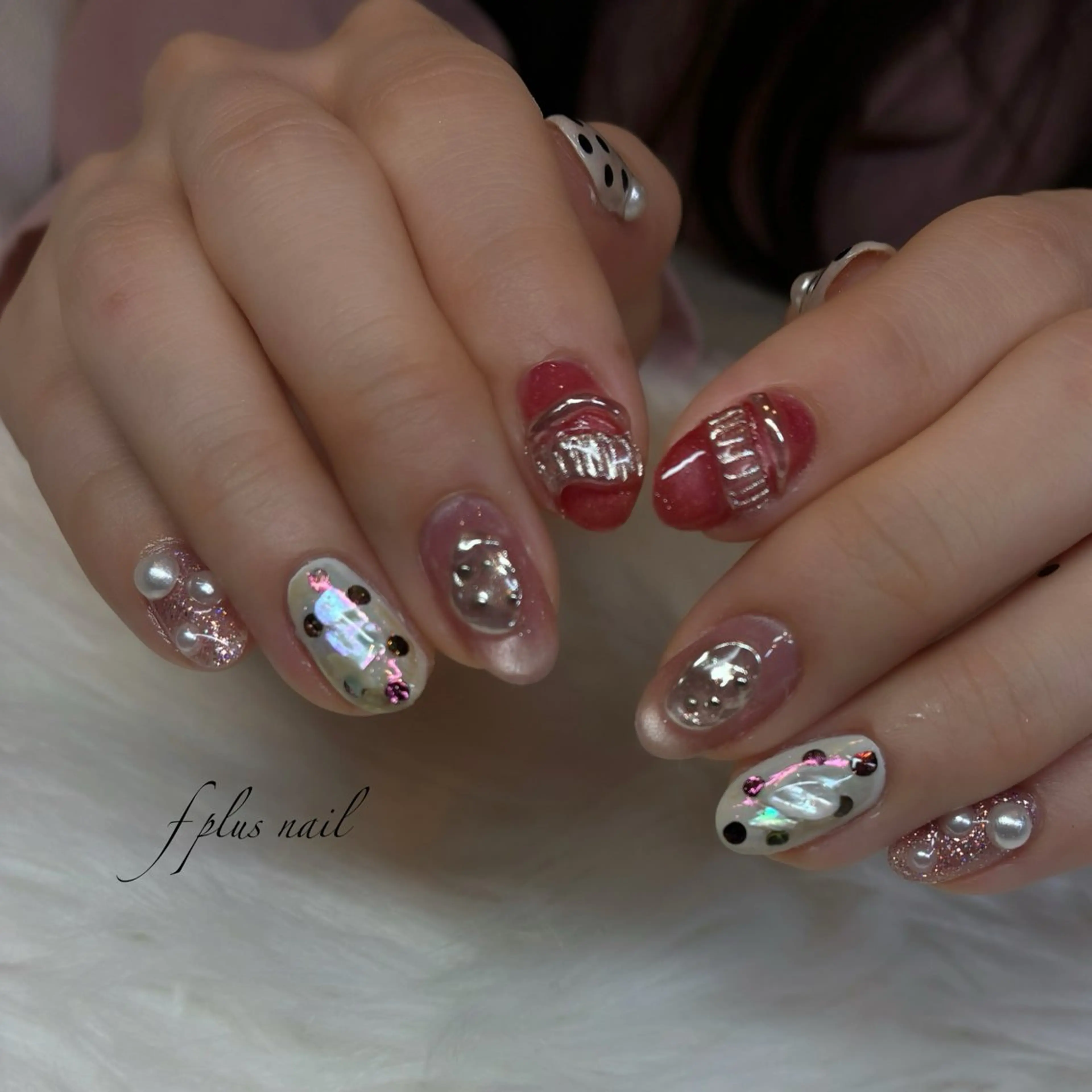 ネイル アートネイル クリアネイル ドット フラッシュネイル マグネットネイル ハンドネイル kanako nail🌷のネイルデザイン