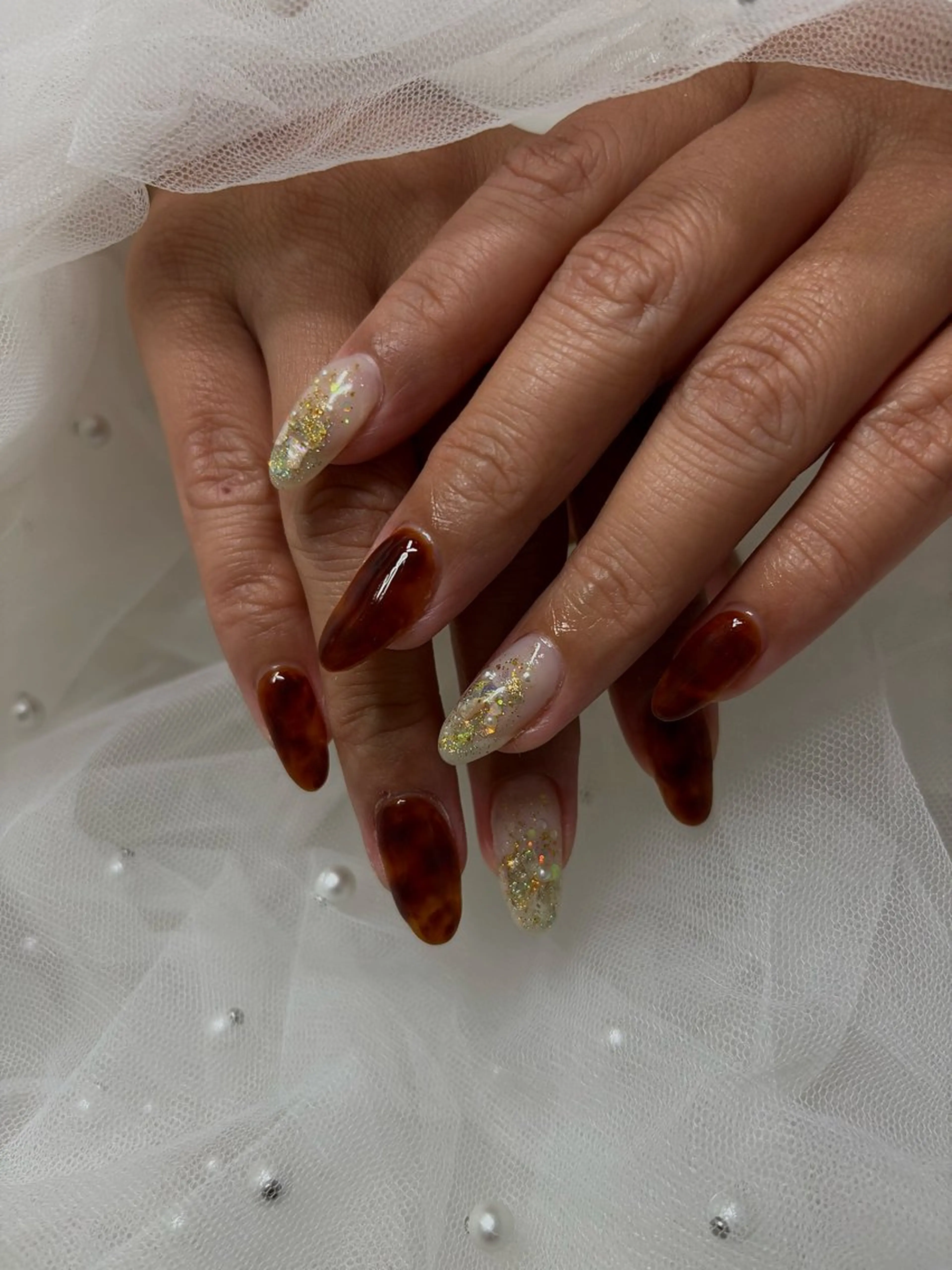 ネイル べっ甲ネイル NAILIST Mana💋のネイルデザイン