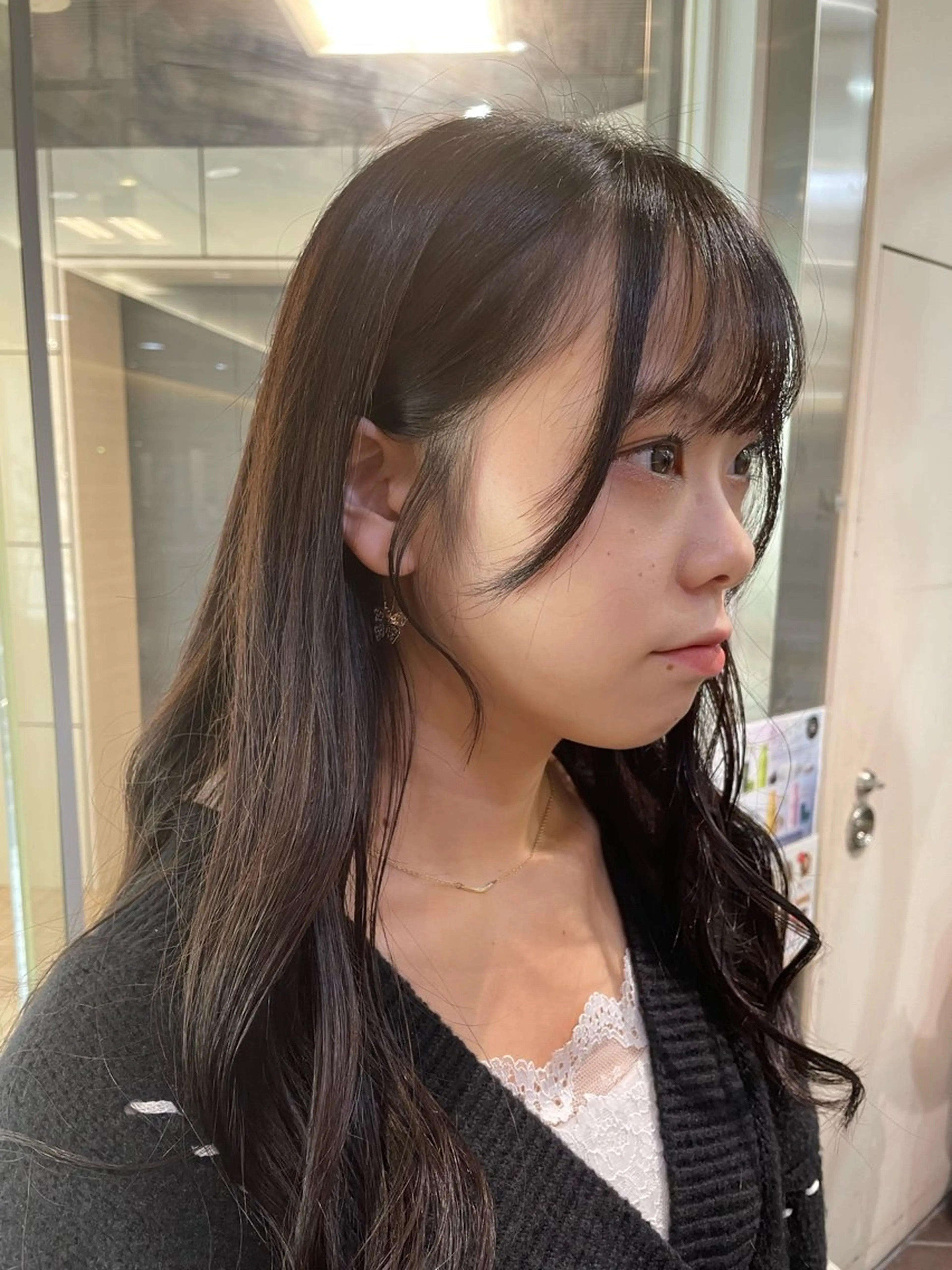 ロング 顔周りカット ‪るか/‪透明感 カラー/アレンジのヘアスタイル