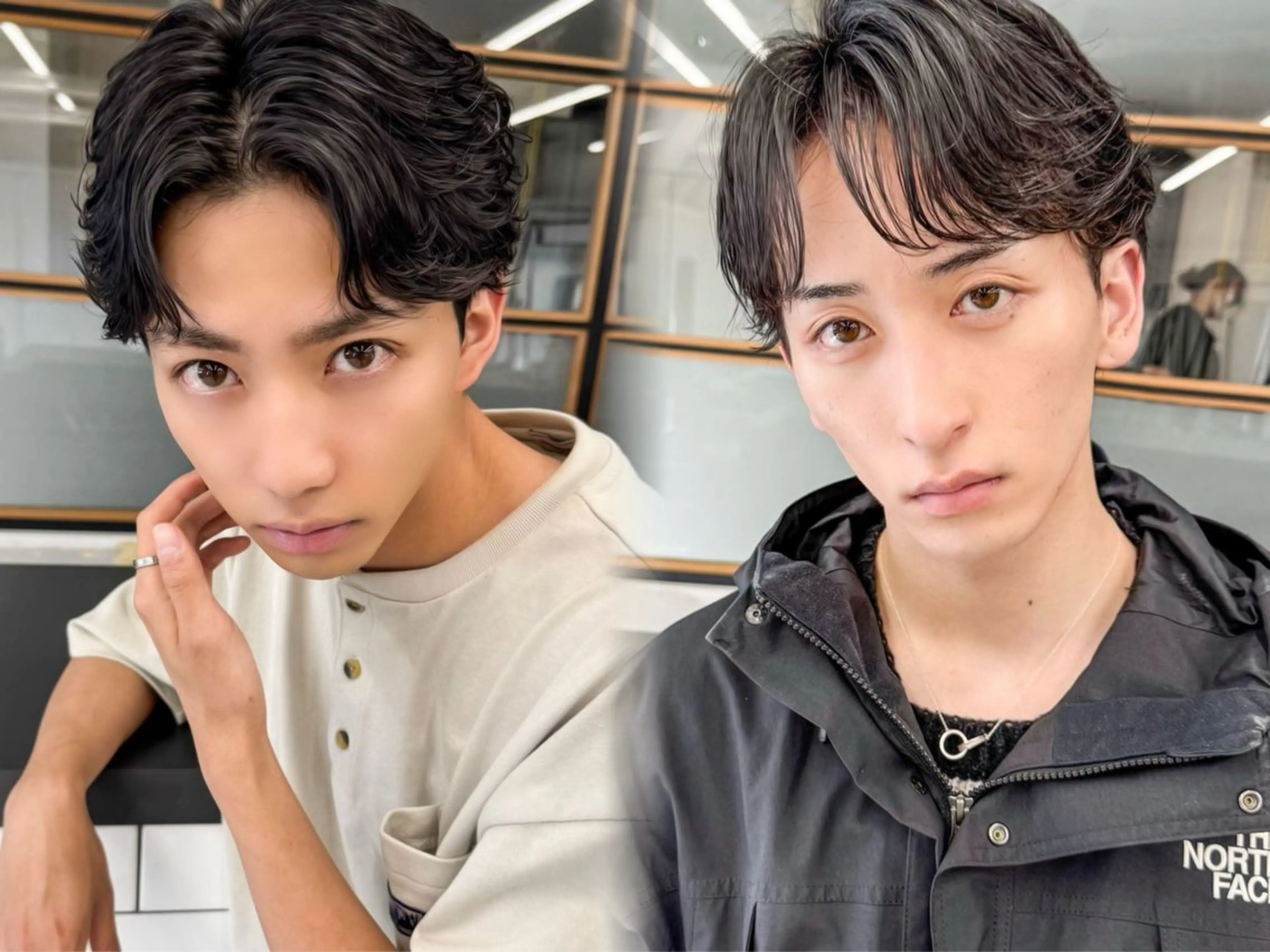 メンズカット+パーマ+ヘアケアの写真