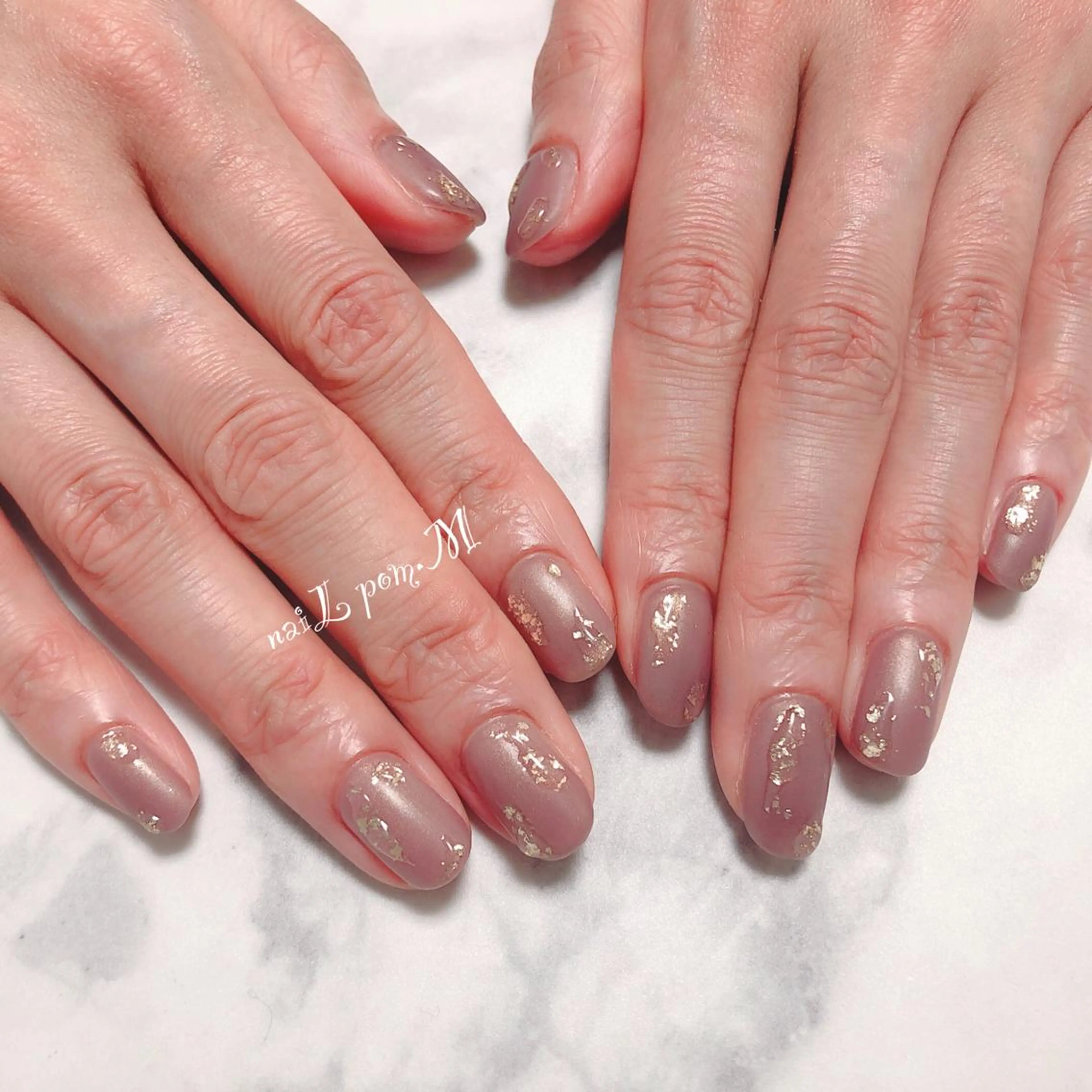ネイル ピンク ハンドネイル ハンドケア naiL pom.Mのネイルデザイン