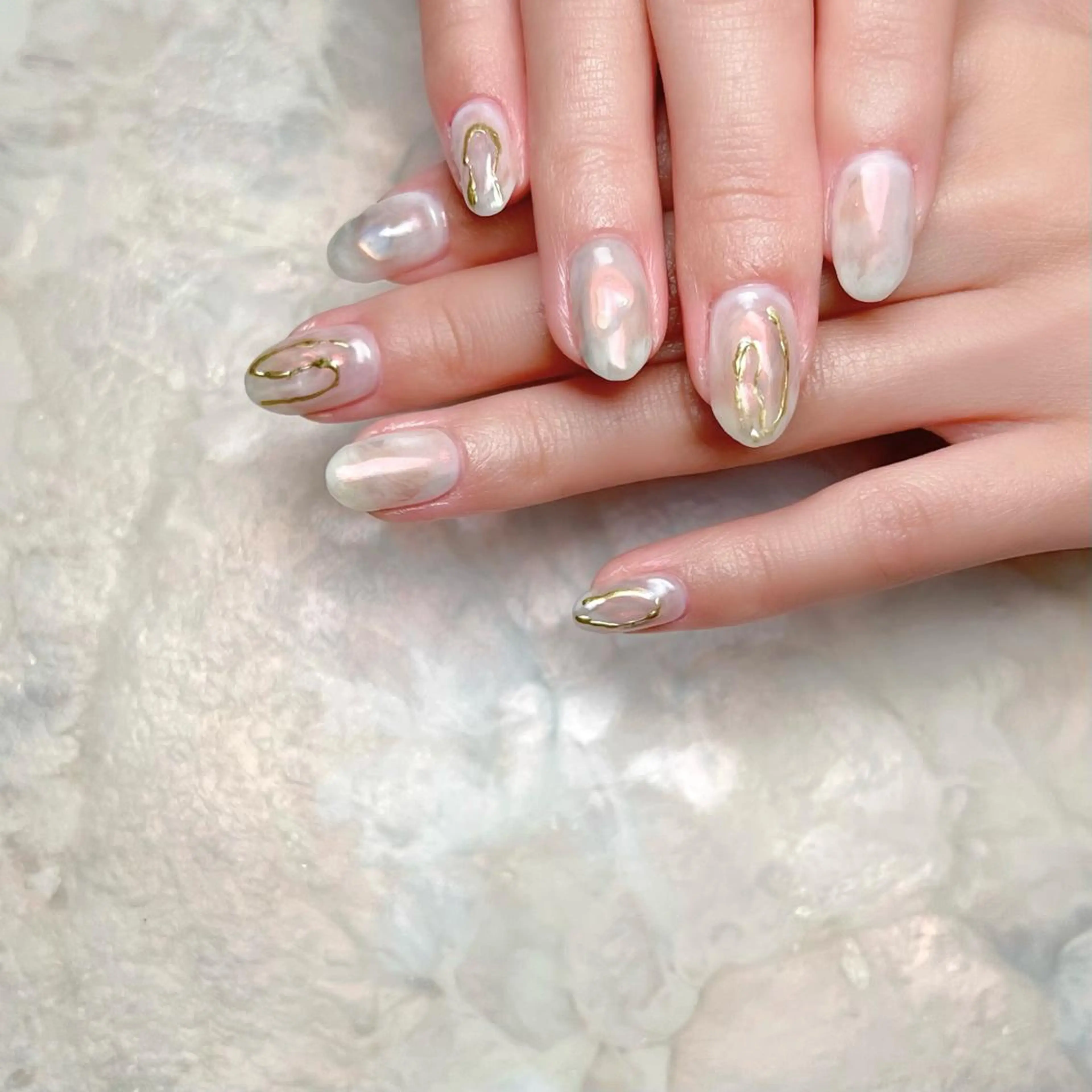 ネイル マグネットネイル ニュアンスネイル ショートネイル gemickle nailのネイルデザイン