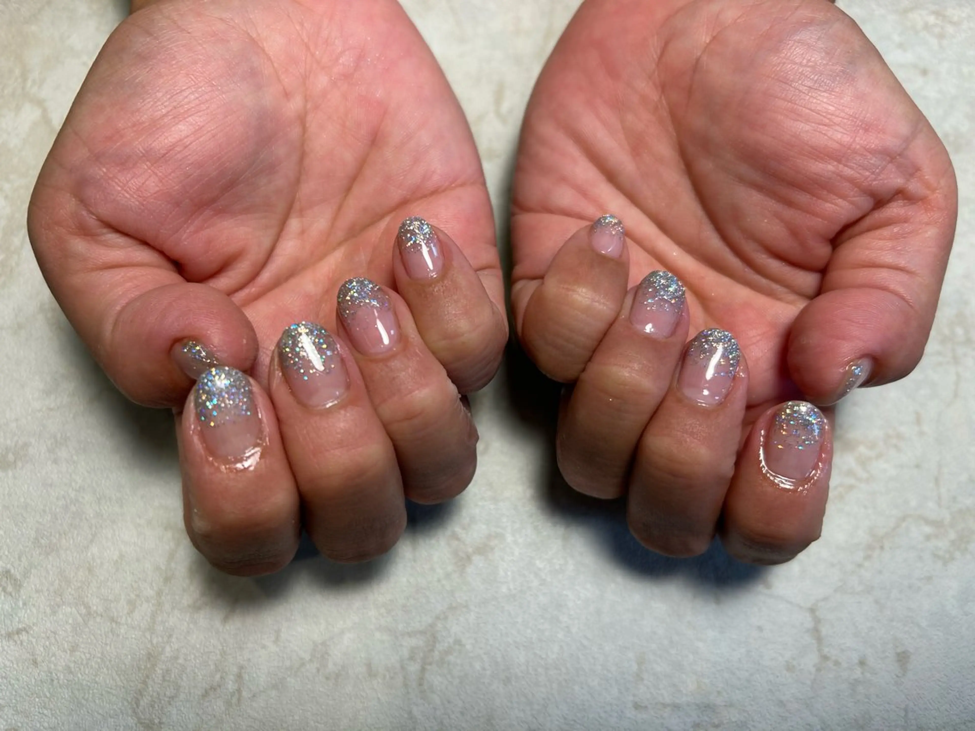 ネイル ラメ(グリッター) ラメグラデーション ハンドネイル A I R I ♡のネイルデザイン