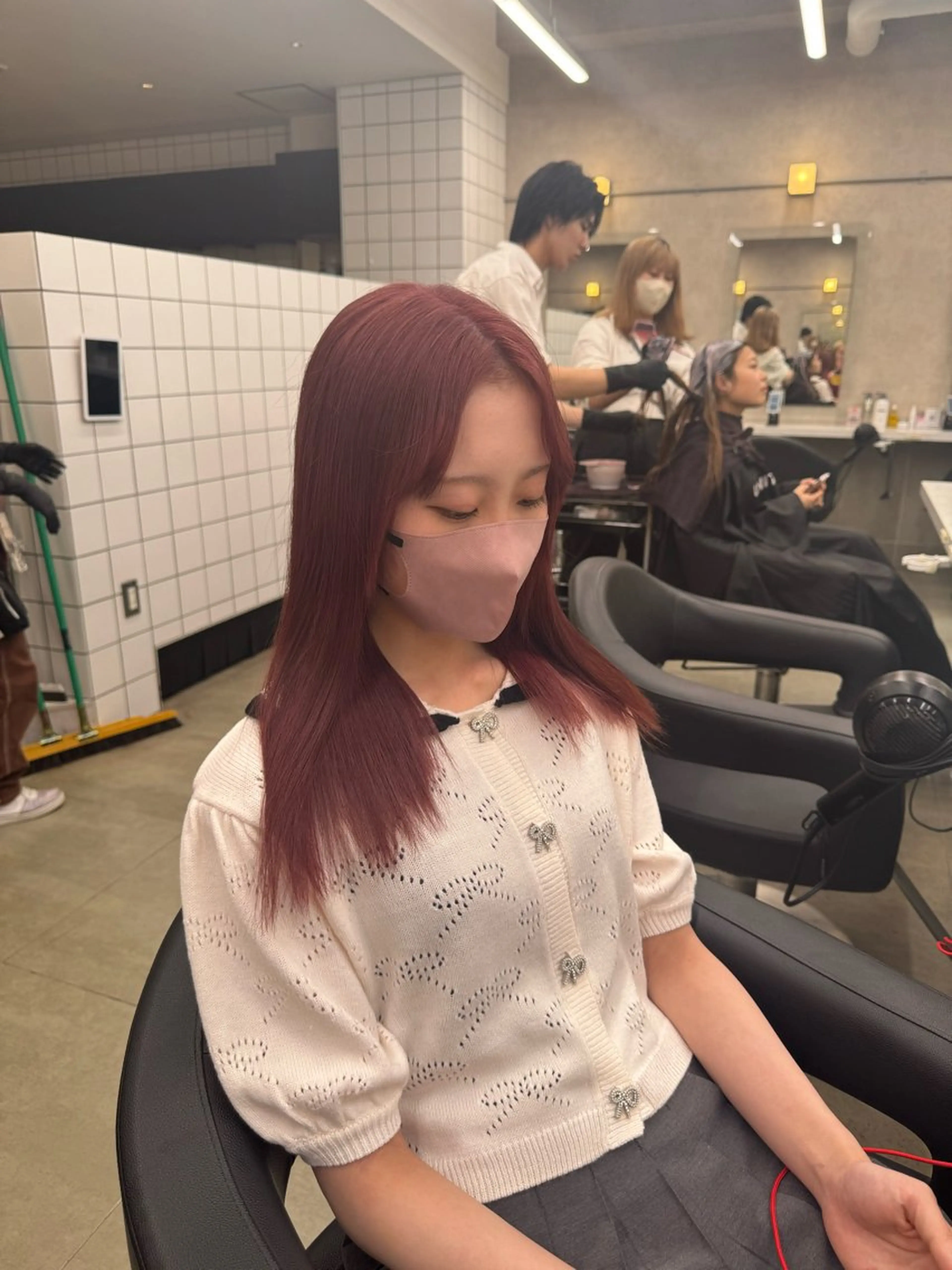 セミロング カラー パーマ ヘアアレンジ メンズ キッズ 韓国系🇰🇷🩶 艶暗髪/MEIのヘアスタイル