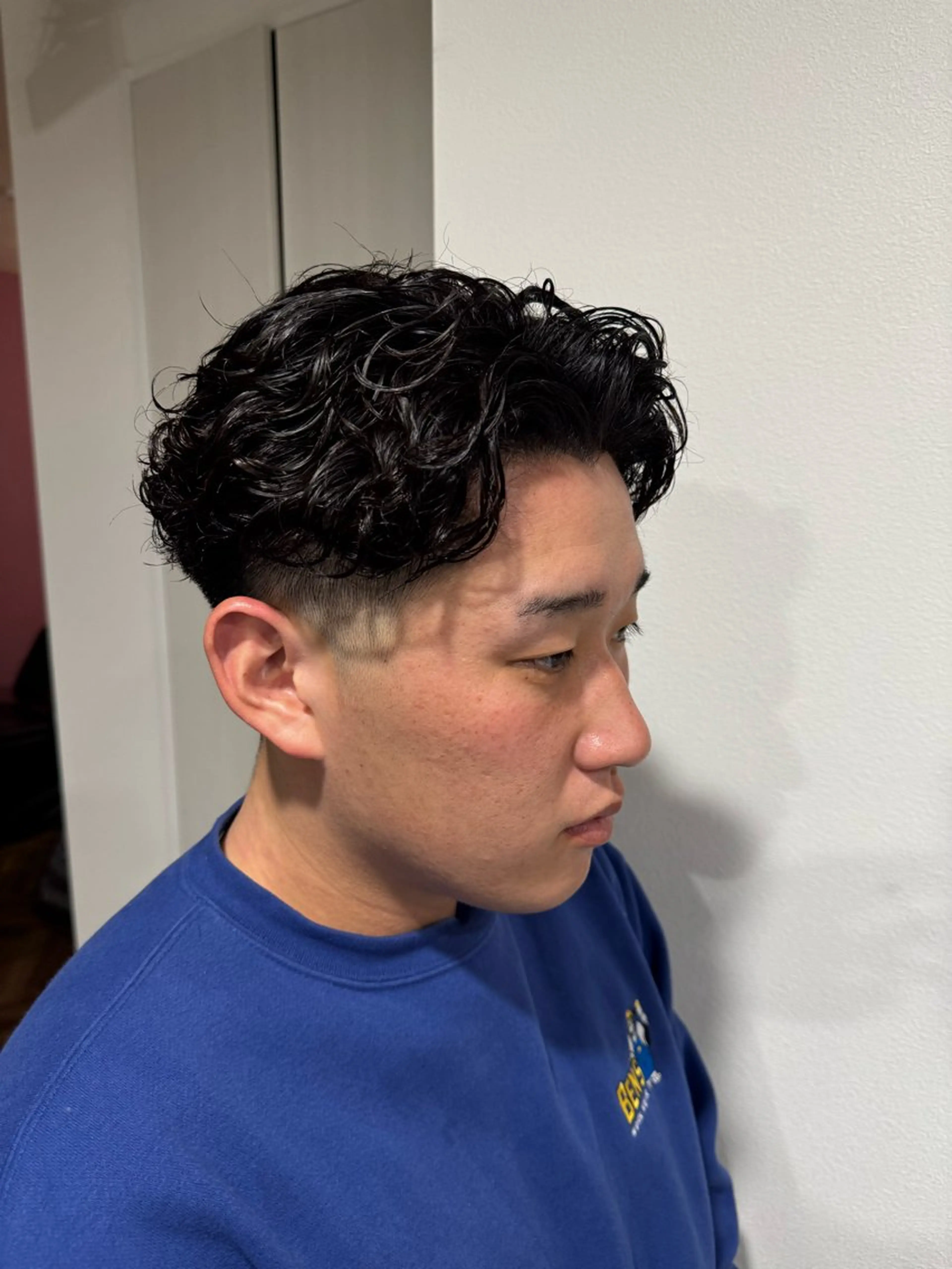 パーマ メンズ カット パーマ 平尾/艶カラー/ アッシュ系/中川誠大のヘアスタイル