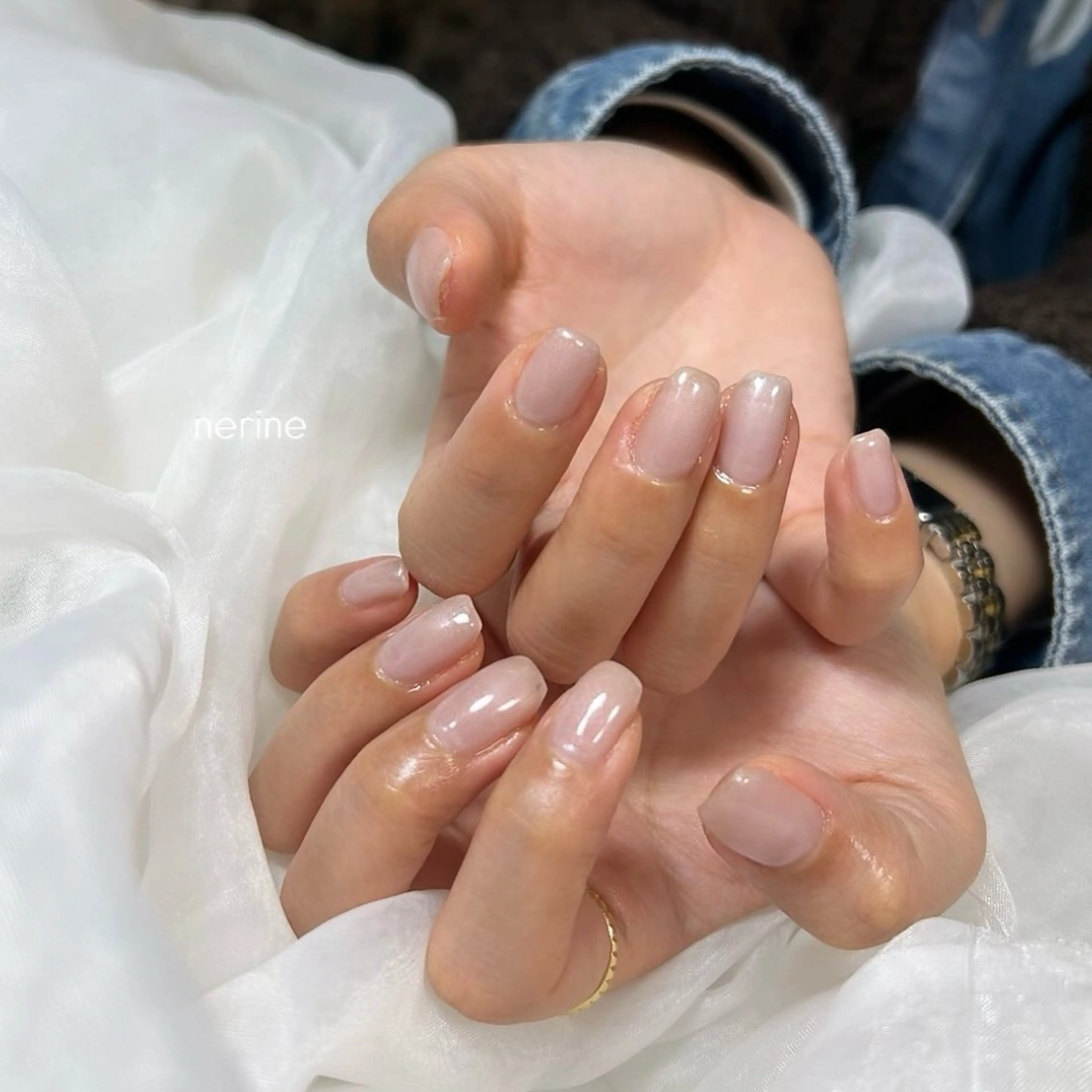 ネイル オーロラネイル ハンドネイル nail salon nerineのネイルデザイン