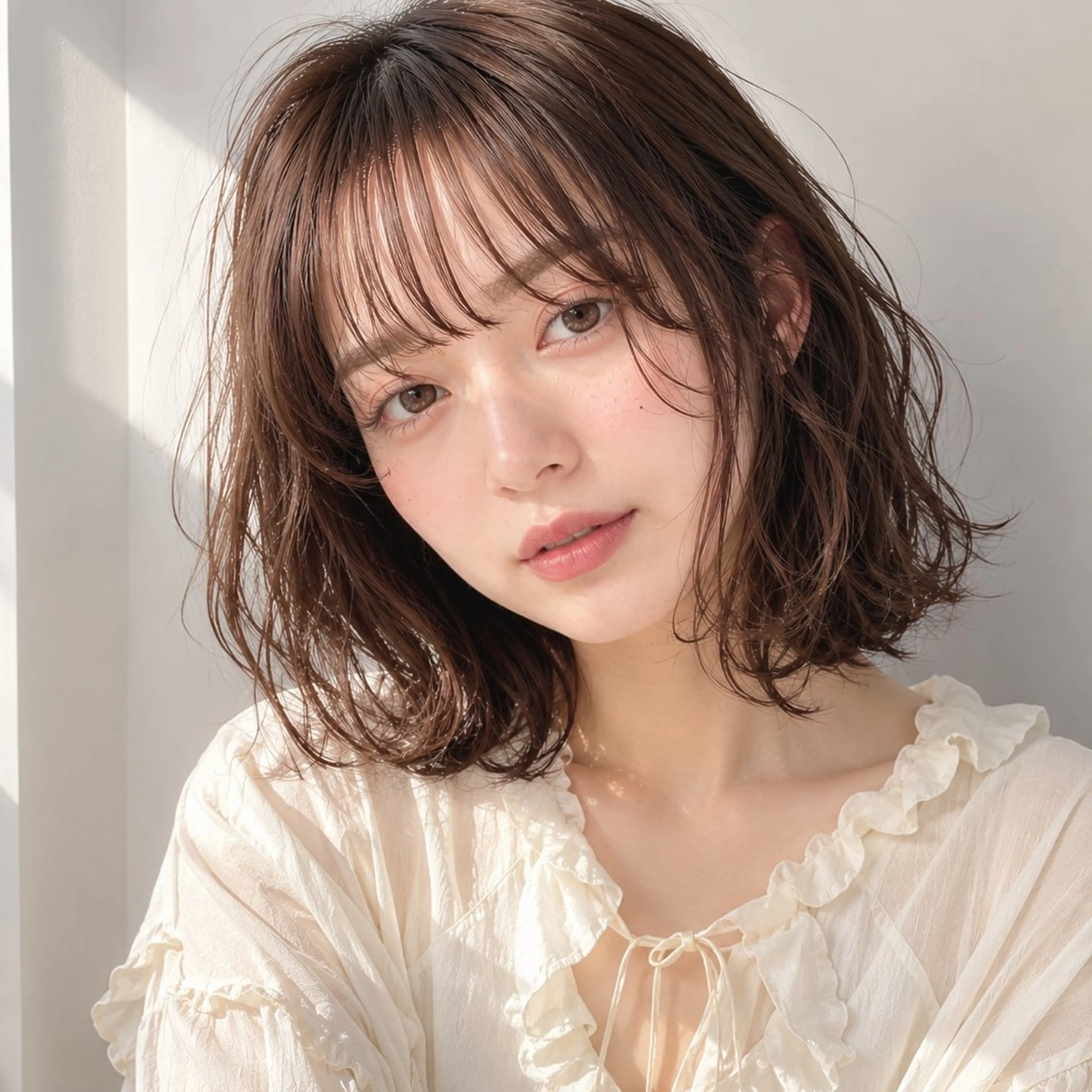 ショート カラー パーマ ボブ パーマ/縮毛矯正 /かわいい/せき🫧のヘアスタイル