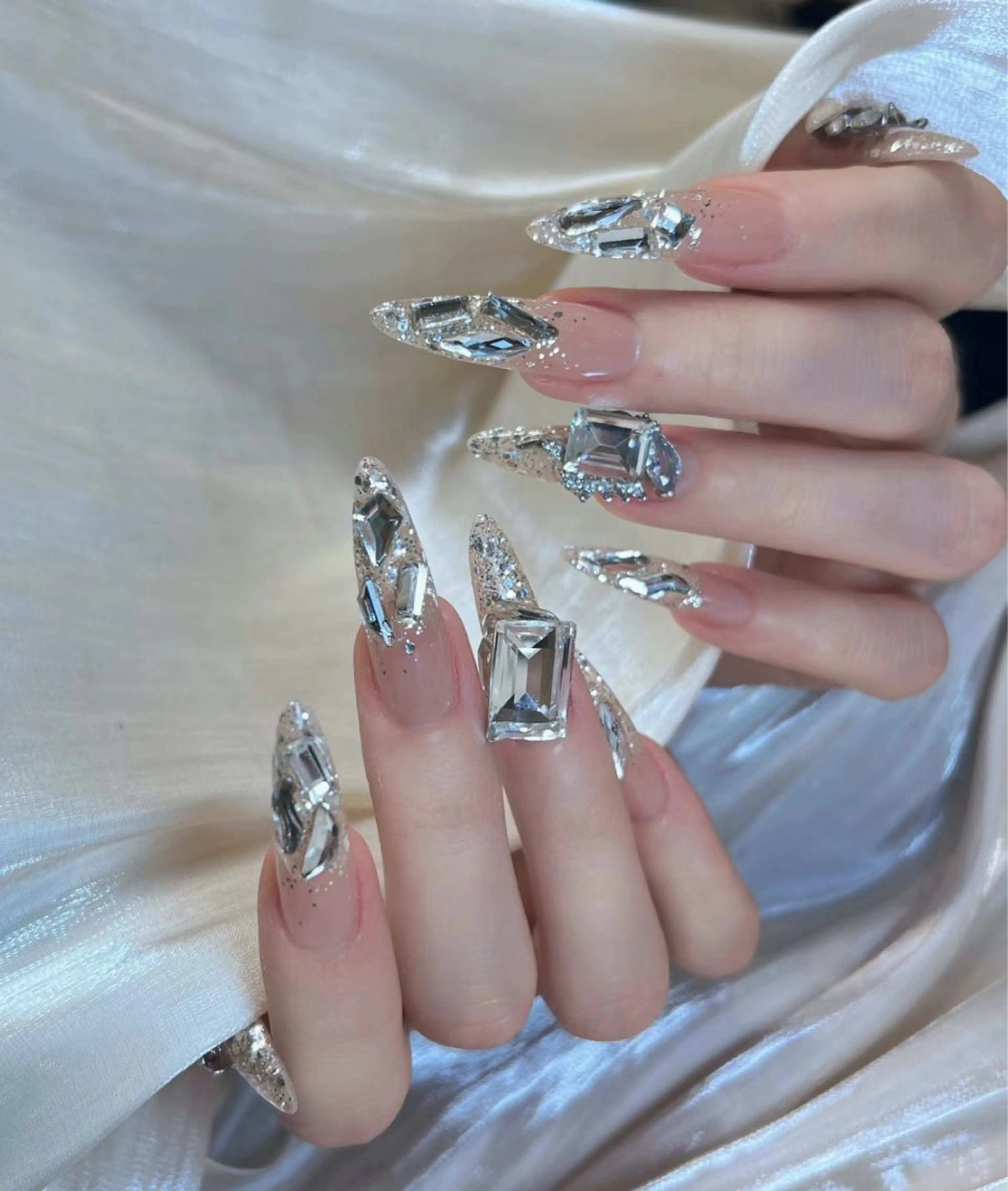 ラメグラデーション(ベースあり)(^з^)-☆の写真