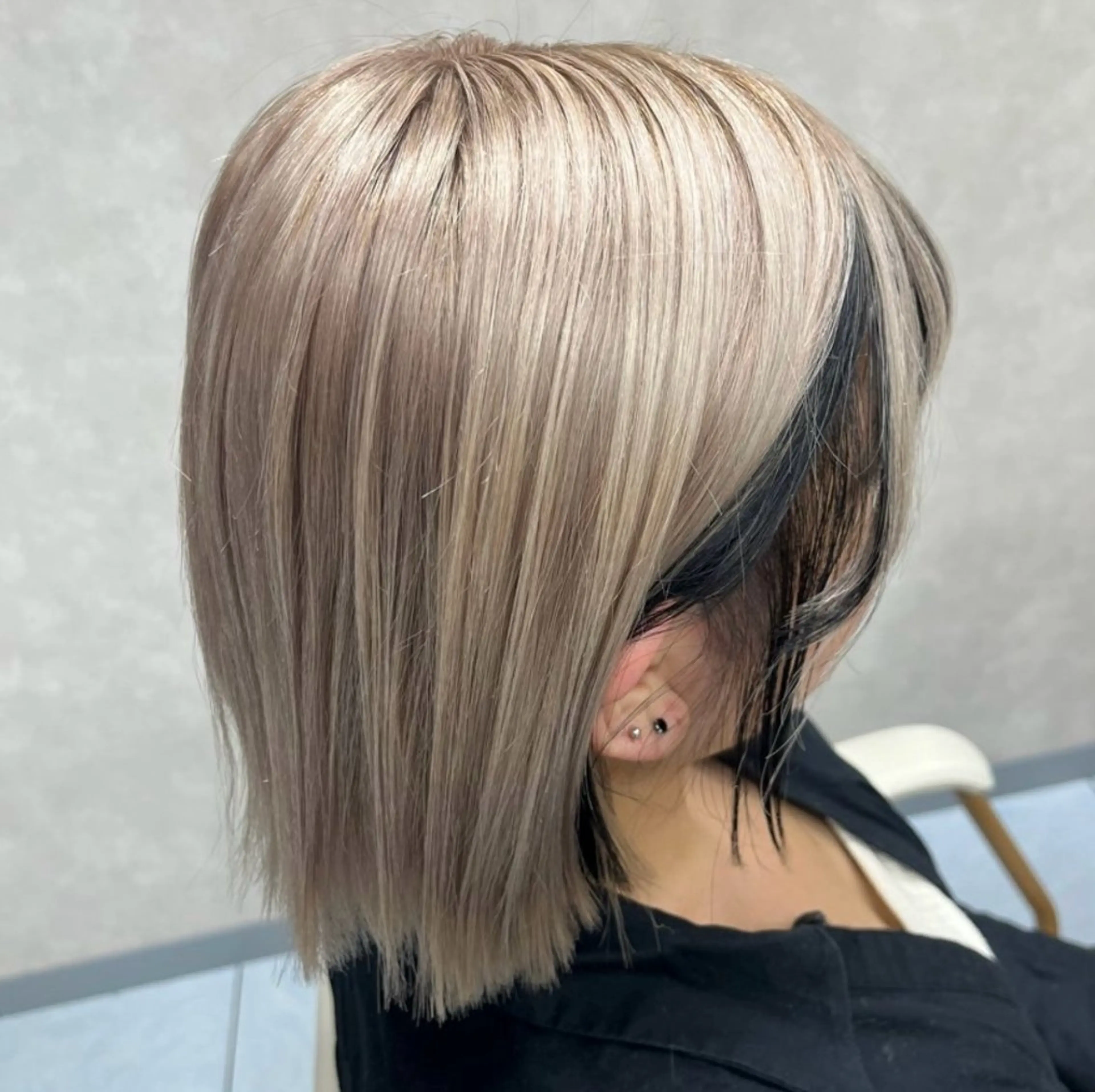 ミディアム ミストバング ヘアカラー ブリーチカラー特化 美容師/𝕐𝕌𝕀のヘアスタイル