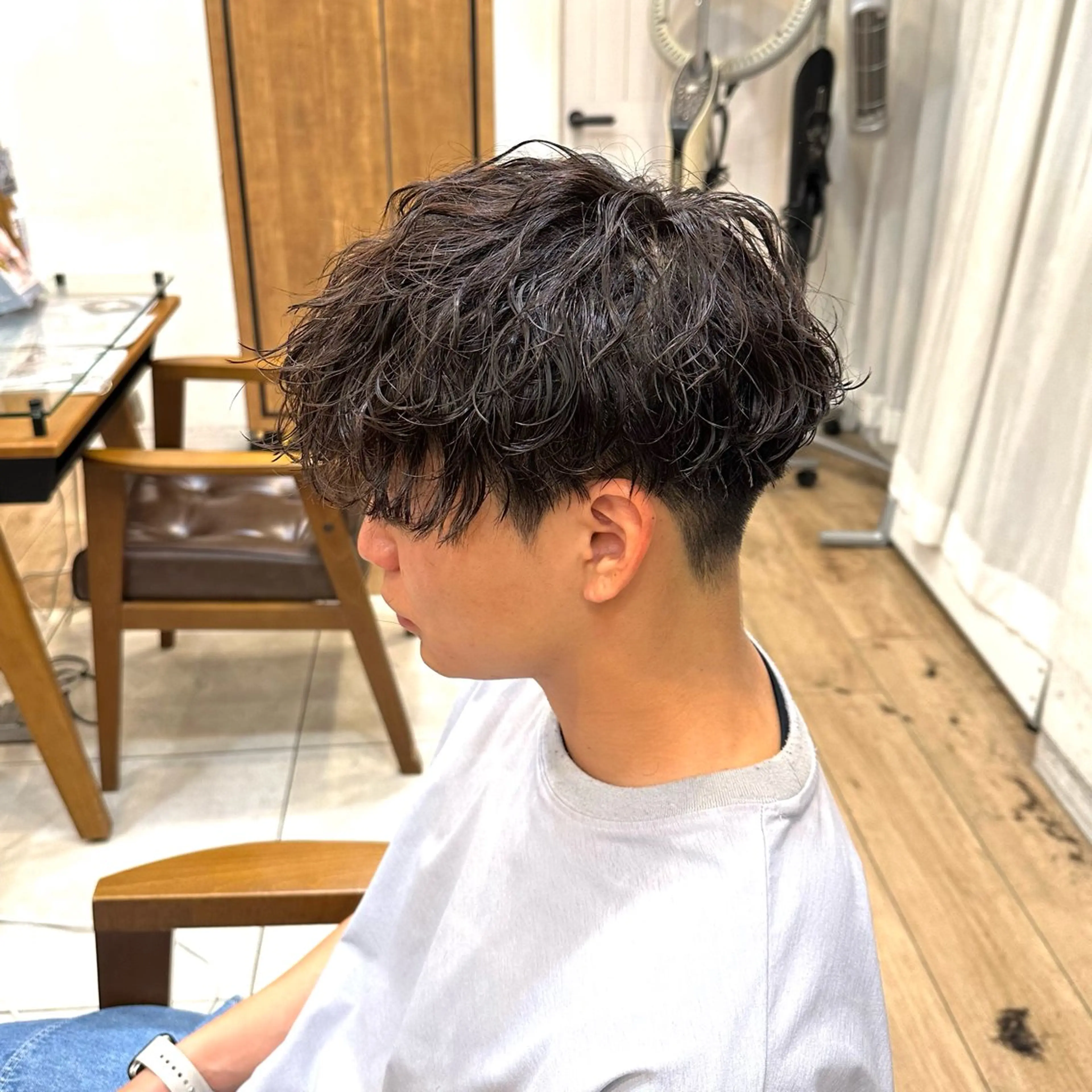 パーマ メンズ マッシュ メンズパーマ ツーブロック 波巻きパーマ 🌈【曲がる縮毛矯正 】🌈益子卓馬のヘアスタイル