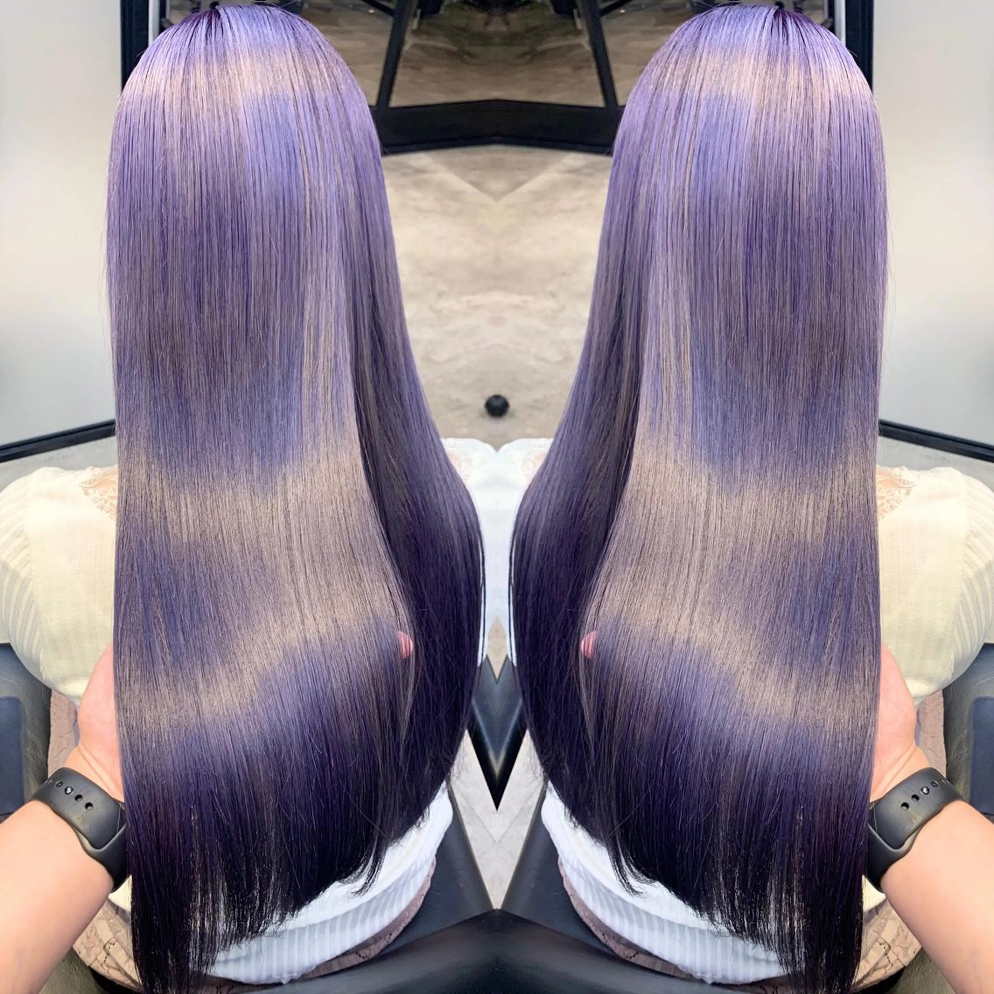 ロング カラー トリートメント 及川シゲル 髪質改善講師のヘアスタイル