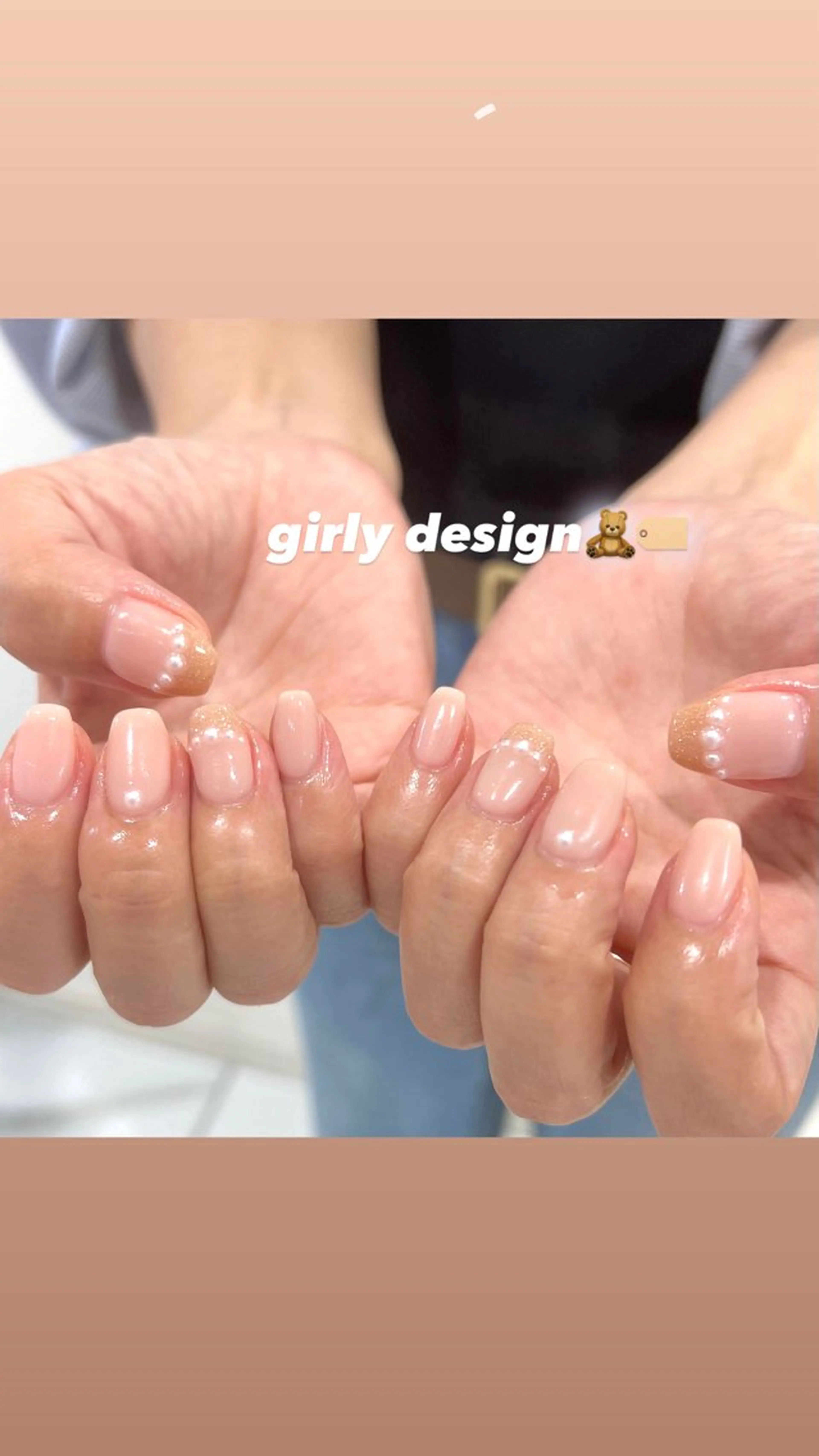 ネイル クリアネイル ハンドネイル 🎀チーク/ちゅるん 🫧chisa🎀のネイルデザイン