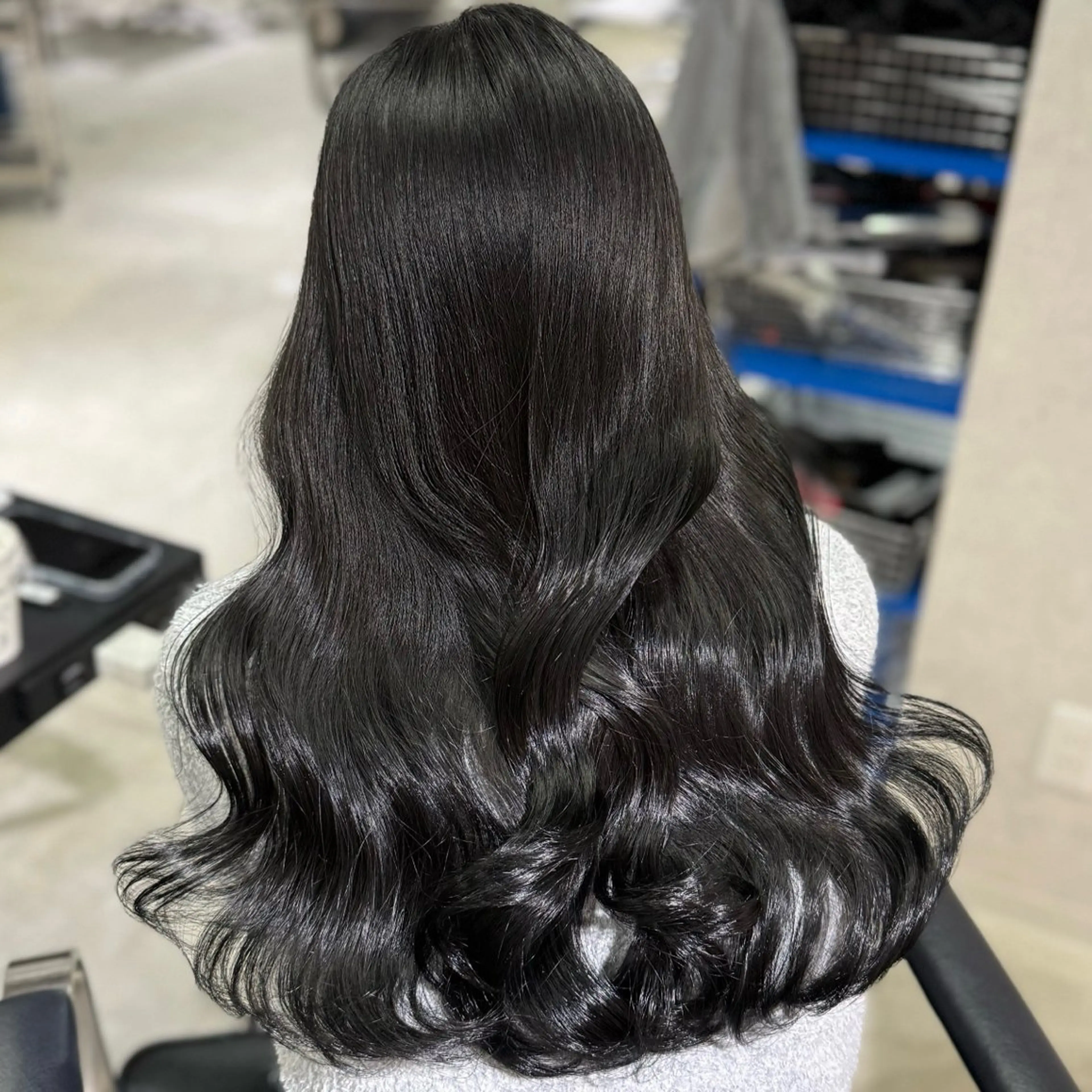 ロング カラー 黒髪 髪質改善 ヘアカラー 🎀ミルクティー/暖 色×レイヤー/マリアのヘアスタイル