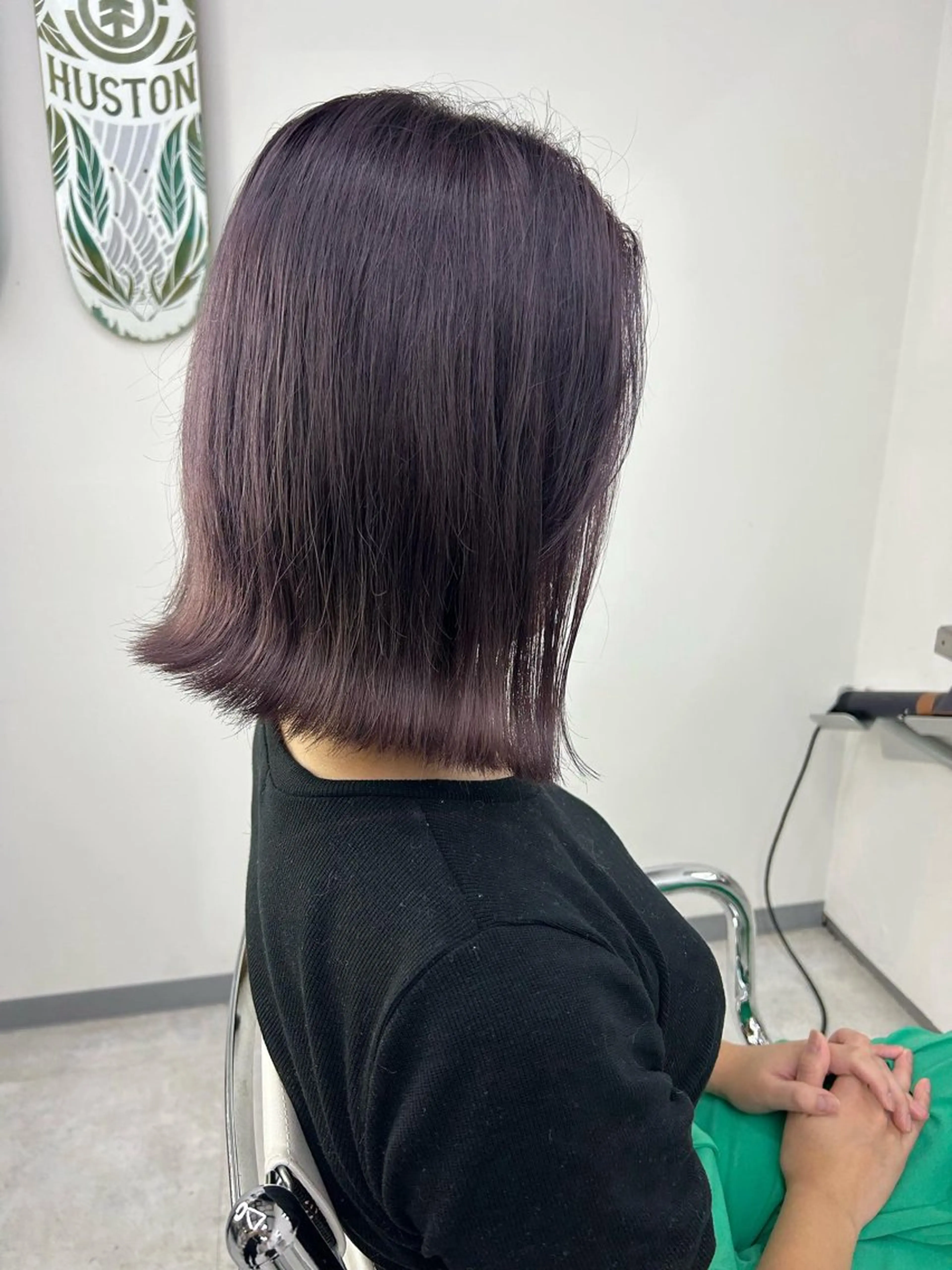 ミディアム カラー ブリーチ 田口 莉奈のヘアスタイル