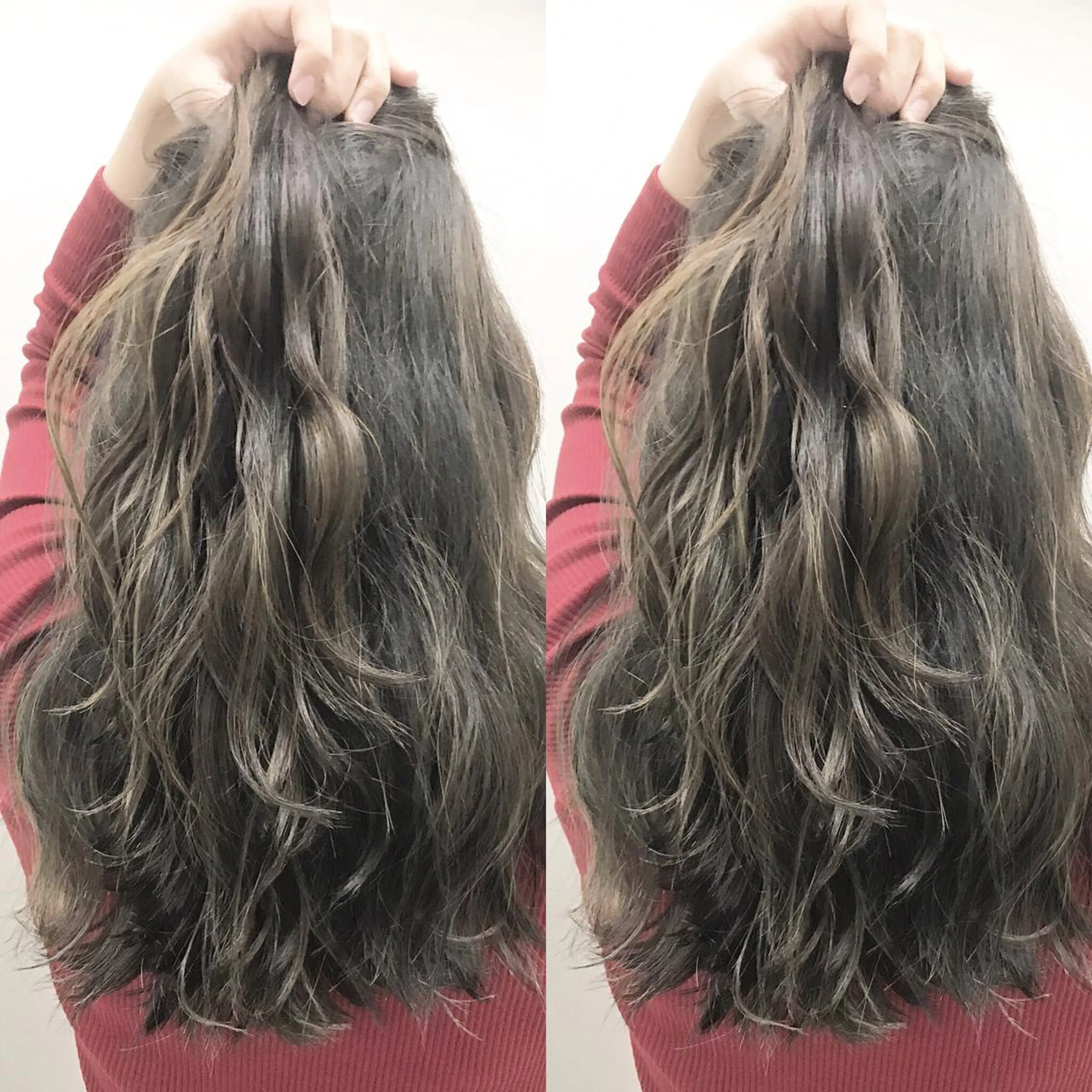 ロング カラー ヘアアレンジ グレージュ ハイライトカラー ハイライト 🫧柔色/トレンド カラー/川辺晴加のヘアスタイル