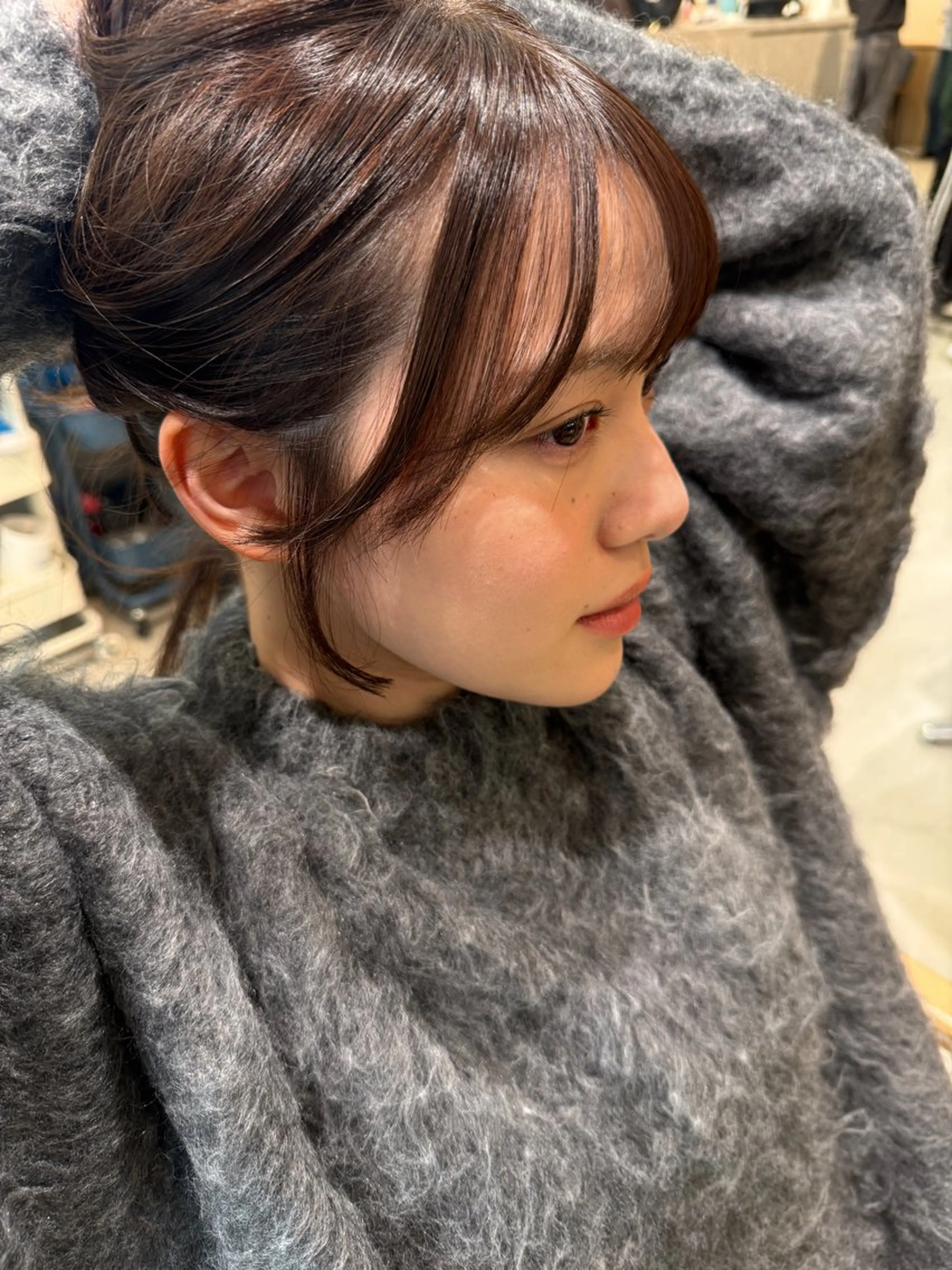 ミディアム 小顔カット 顔まわり/似合わせ/ ミディアム/村瀬浩司のヘアスタイル