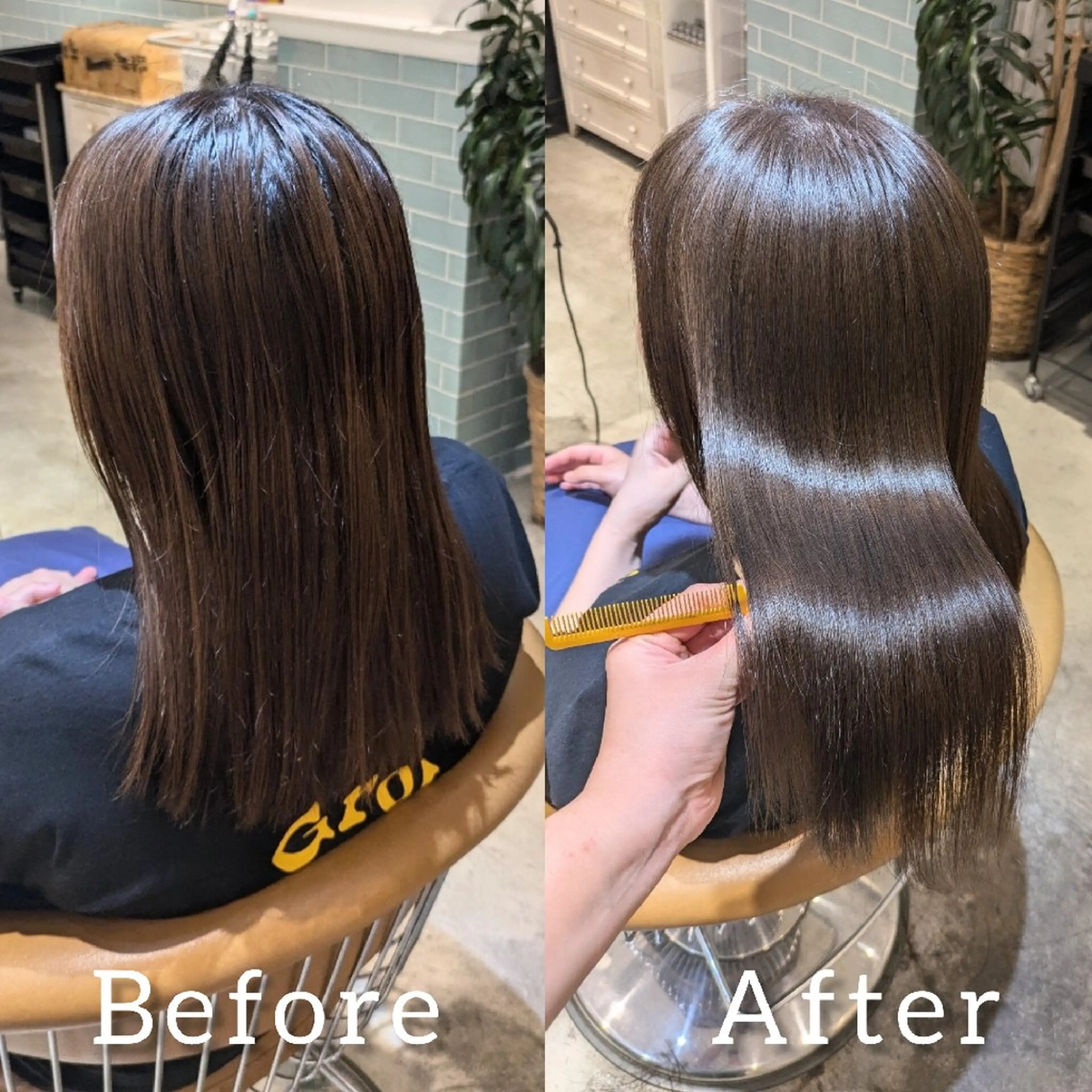 セミロング カット ヘアカラー トリートメント ヘアセット 縮毛矯正/レイヤー 💎やまもとちひろのヘアスタイル