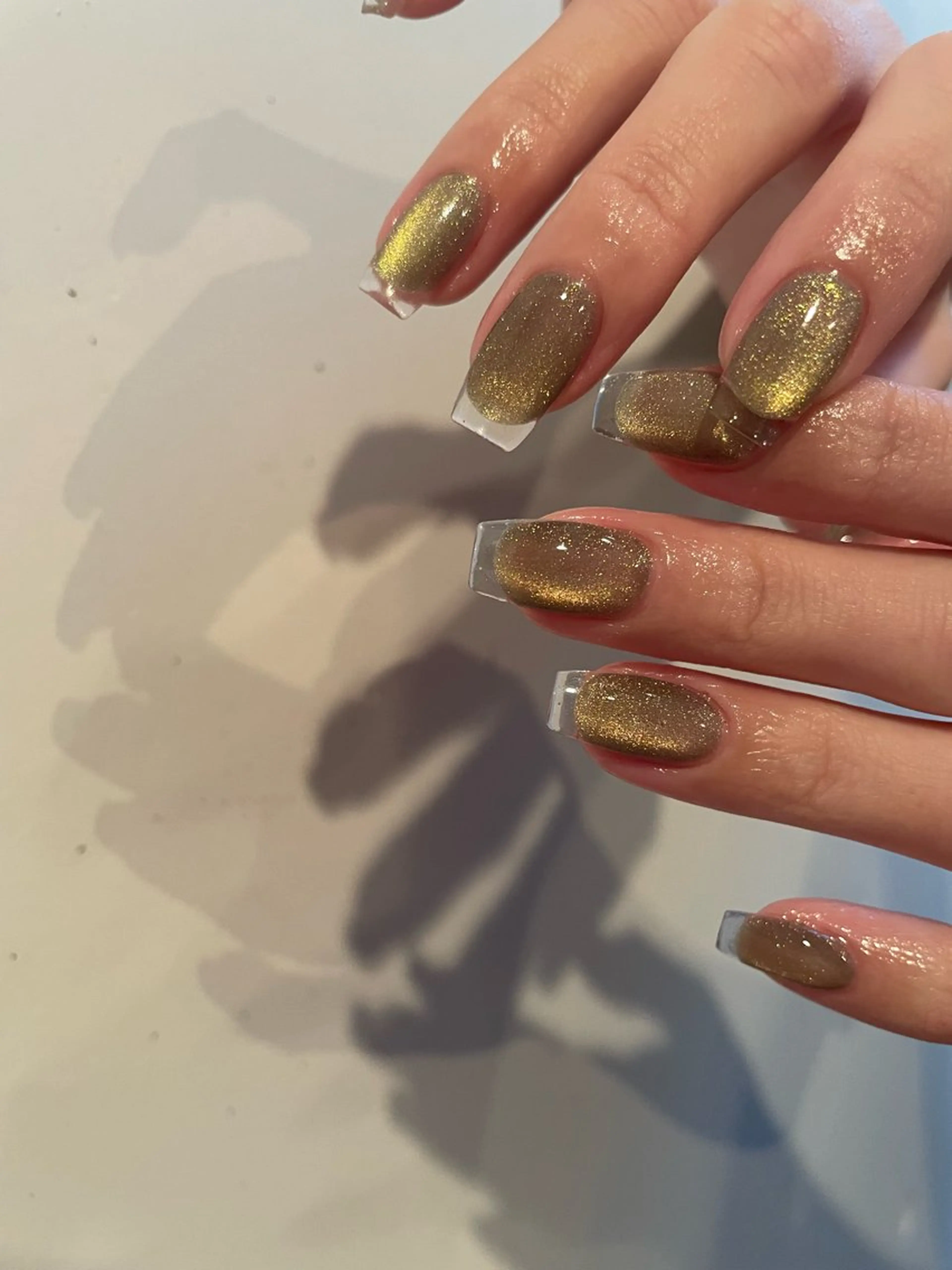 clear french nail(オフ込)の写真