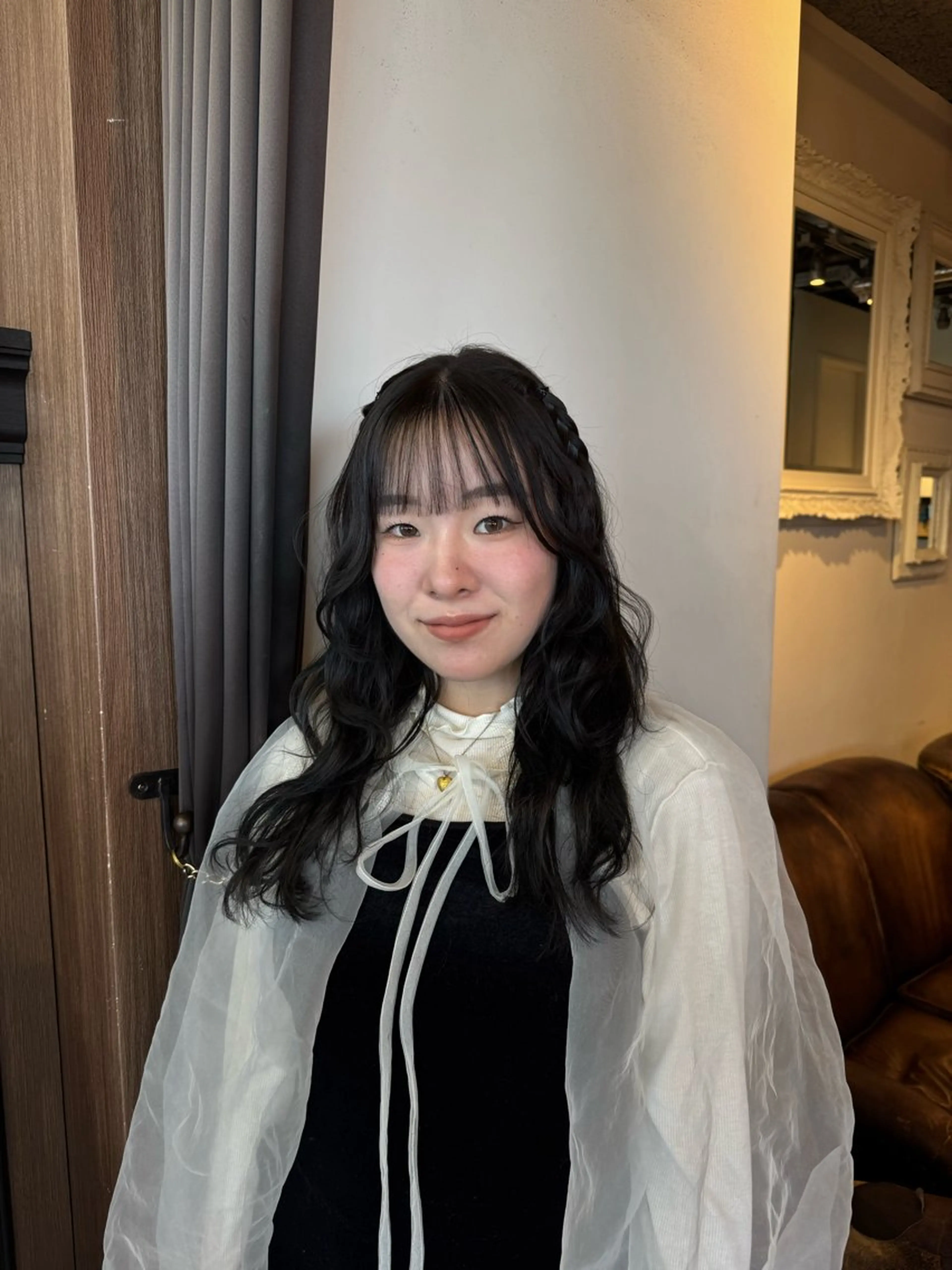 🦖前髪カット＆ロングシングルカラーの写真