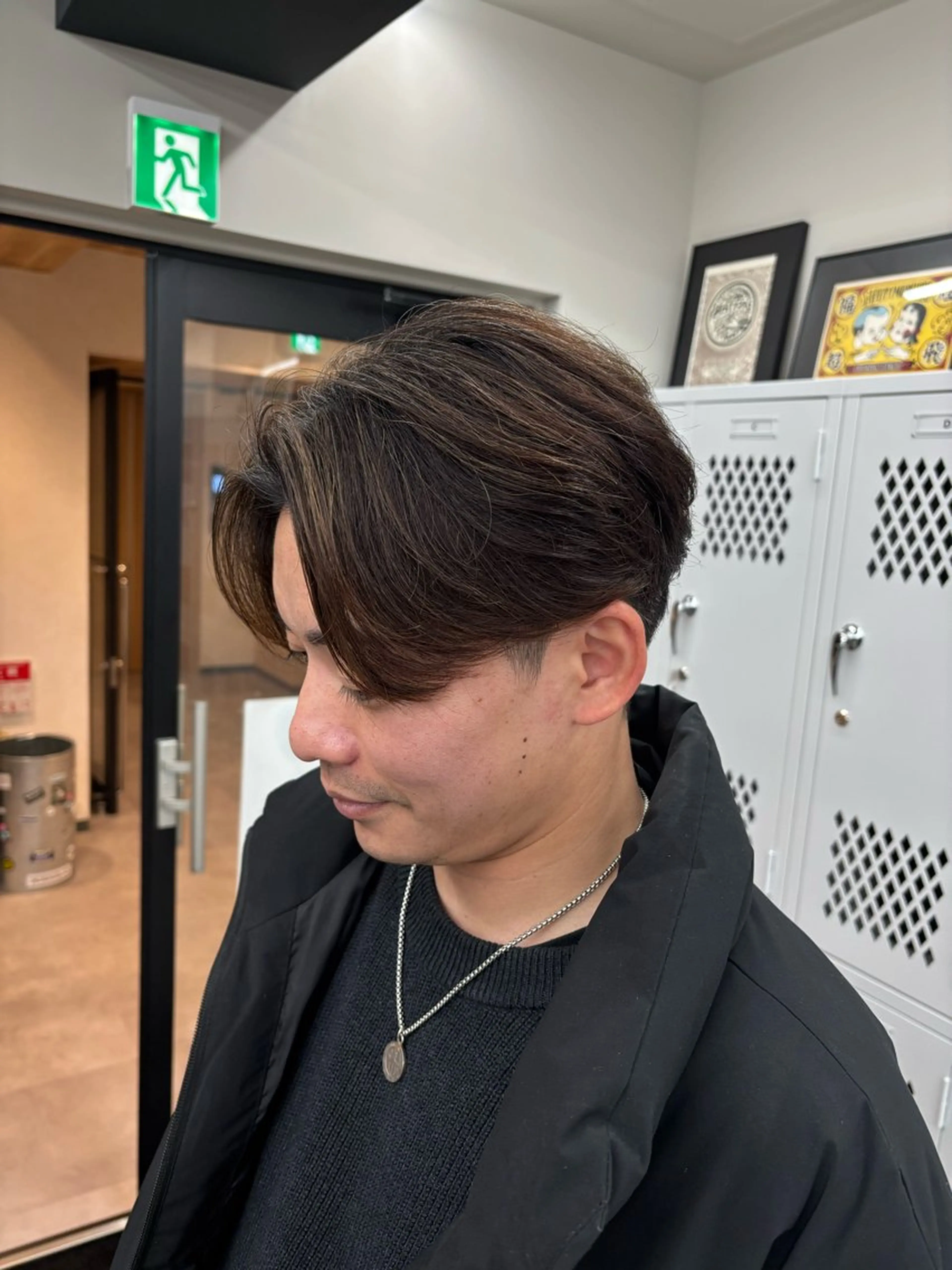 メンズ センターパート 横浜メンズパーマ/ シャドウ/ショウゴのヘアスタイル