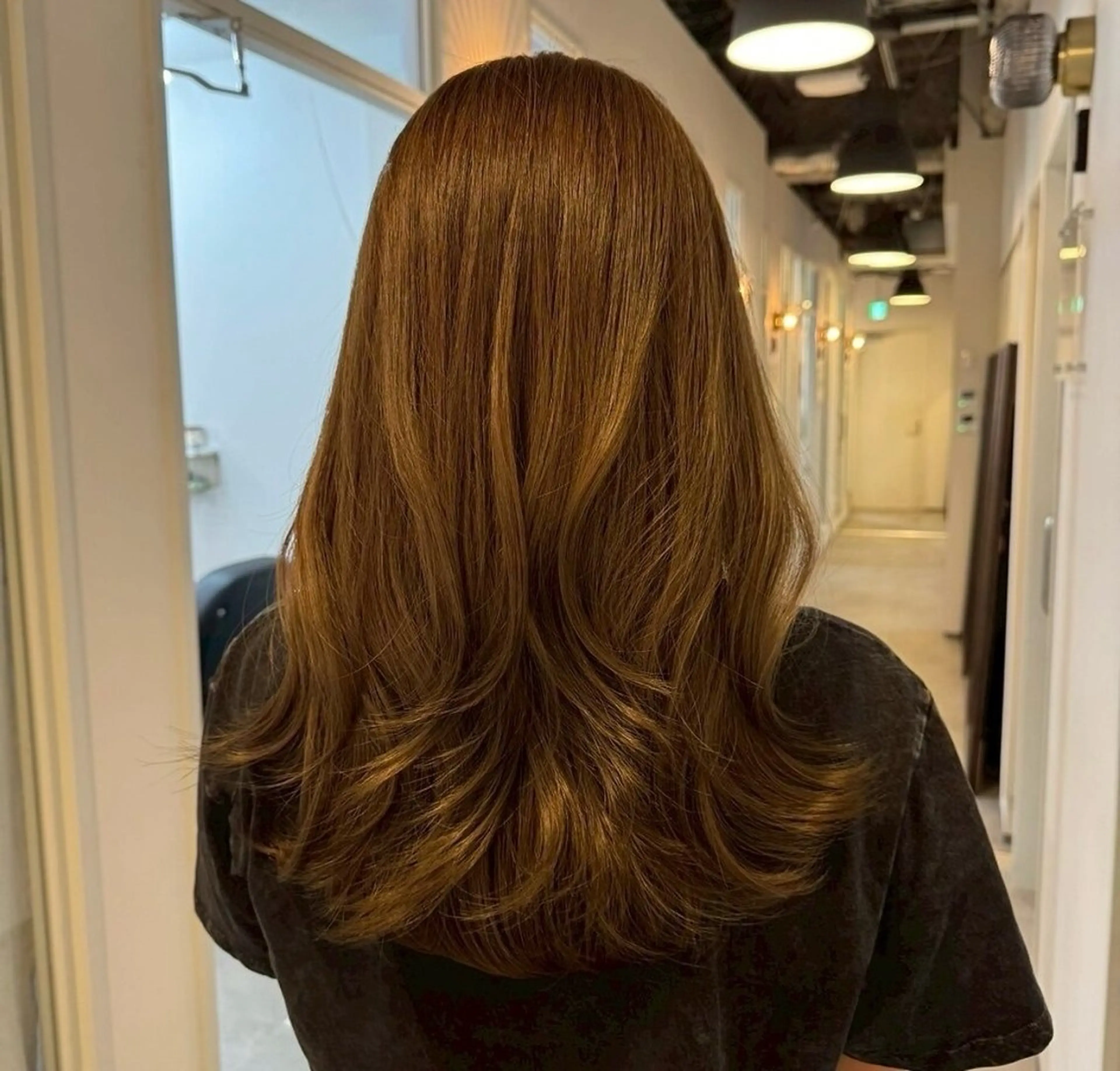 ロング カラー 【韓国風、透明感】 韓国風⭐️新海龍哉のヘアスタイル