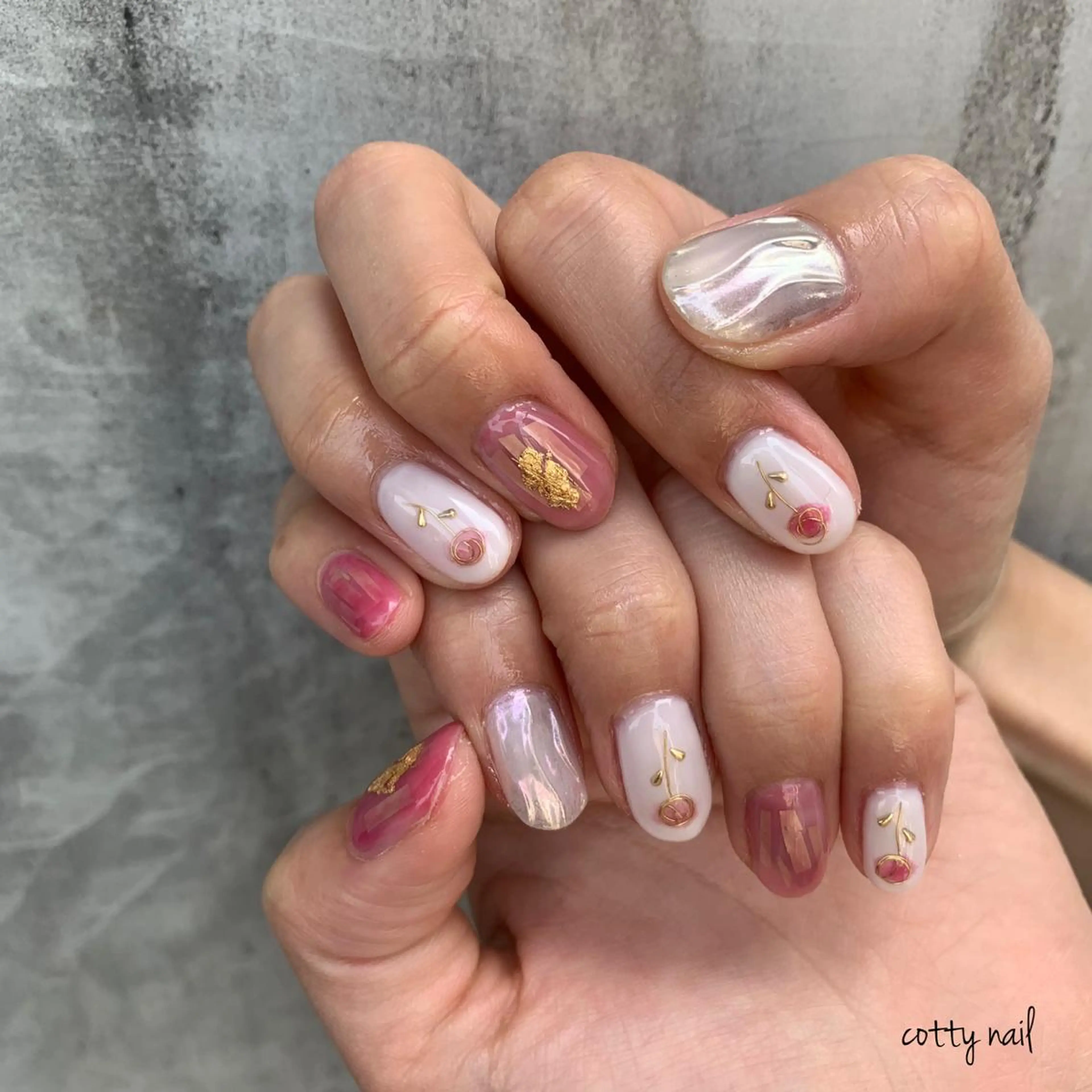 ネイル フラワーネイル ジェルネイル ニュアンスネイル cottynail -miki-のその他イメージ